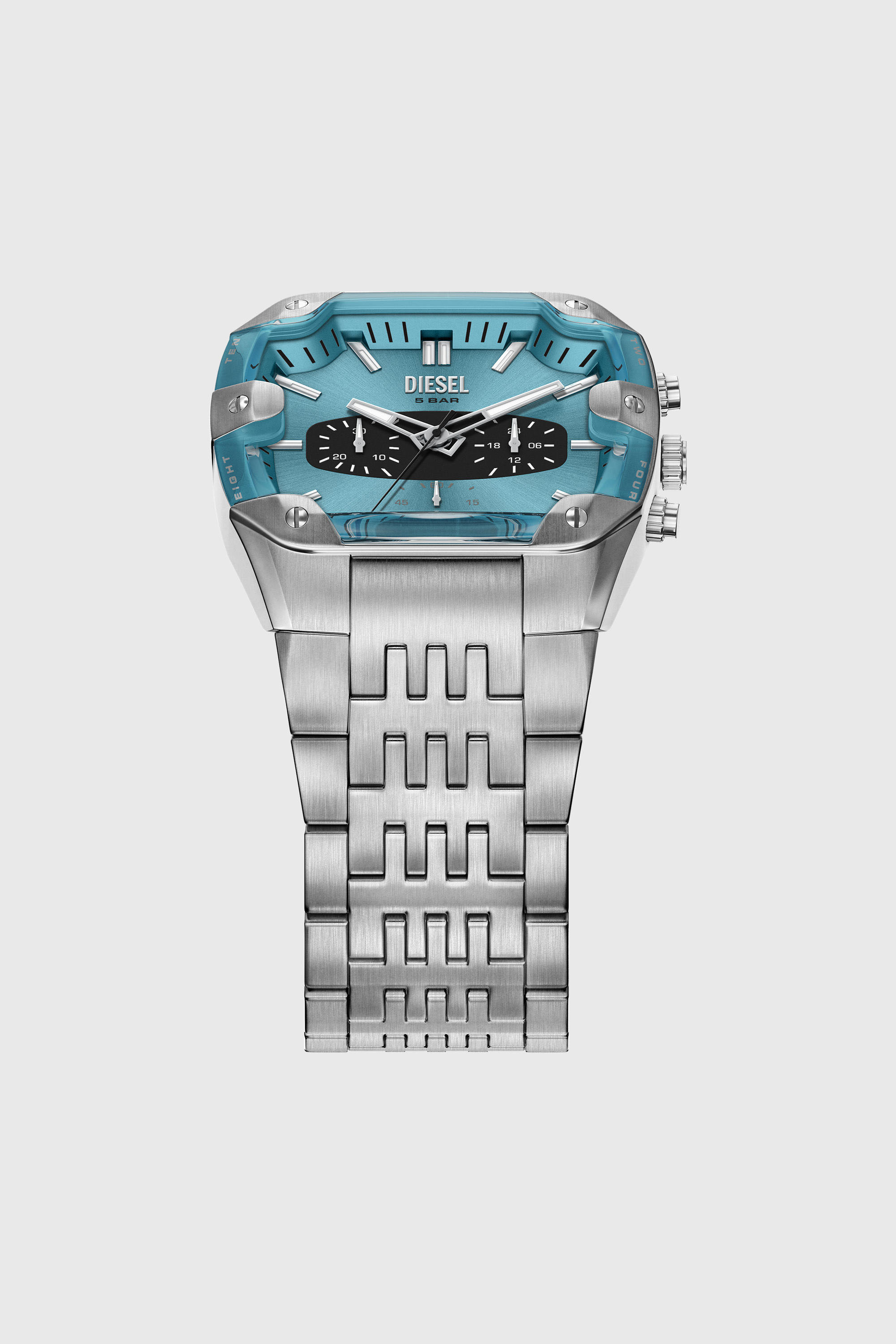Diesel - DZ4725 WATCH, Reloj Spiked Cushion de acero inoxidable Hombre in Plateado - 4
