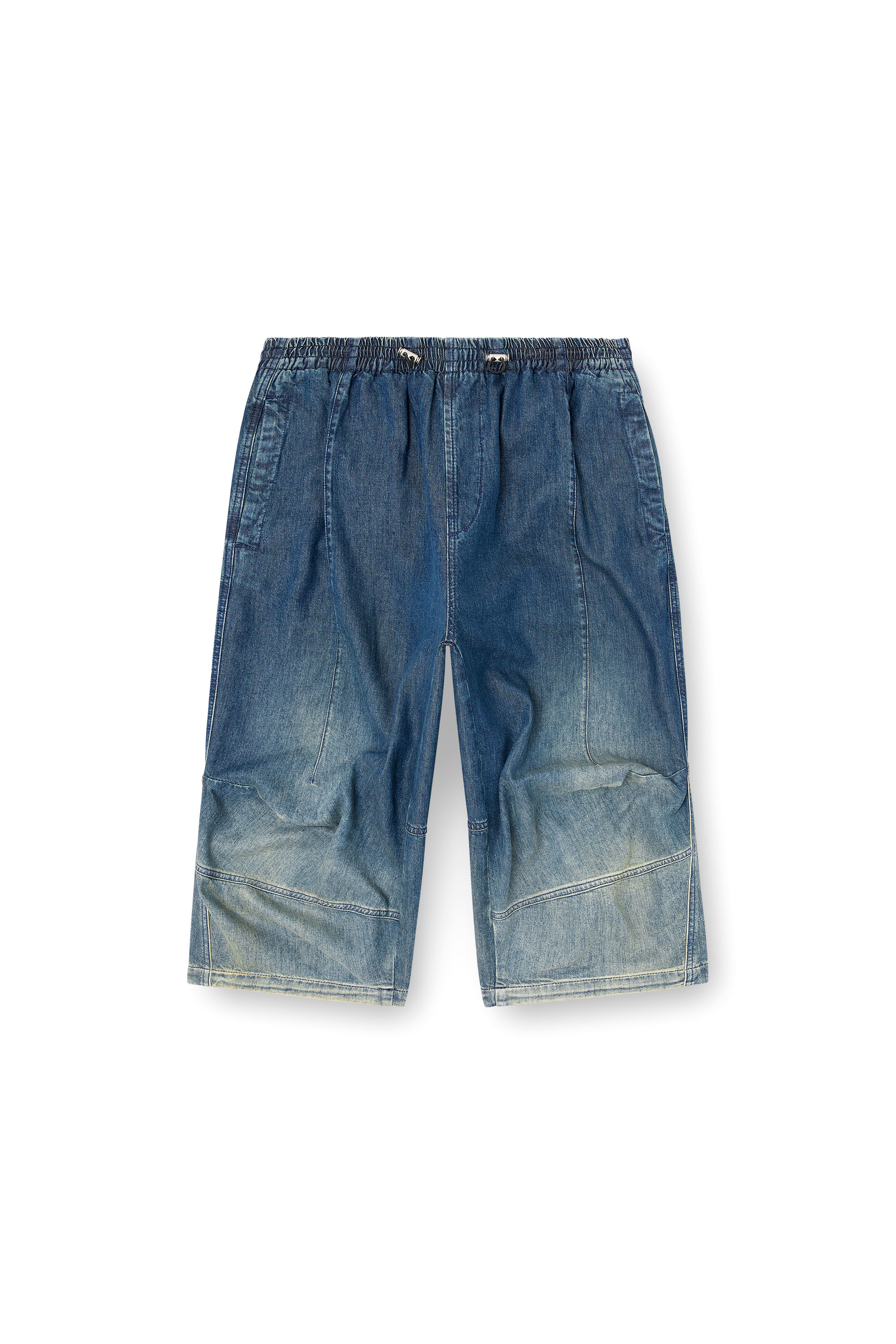 Diesel - D-PARI-SHORT-S, Pantalones cortos ergonómicos de denim sombreado Unisex in Azul marino - 4