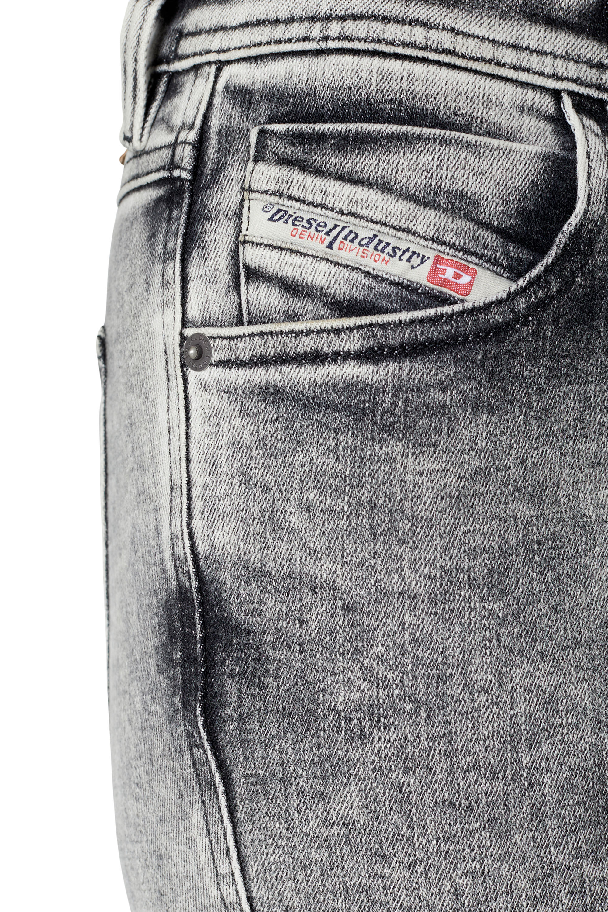 Diesel - 2015 BABHILA 09D89 Skinny Jeans, Gris Claro - Image 3