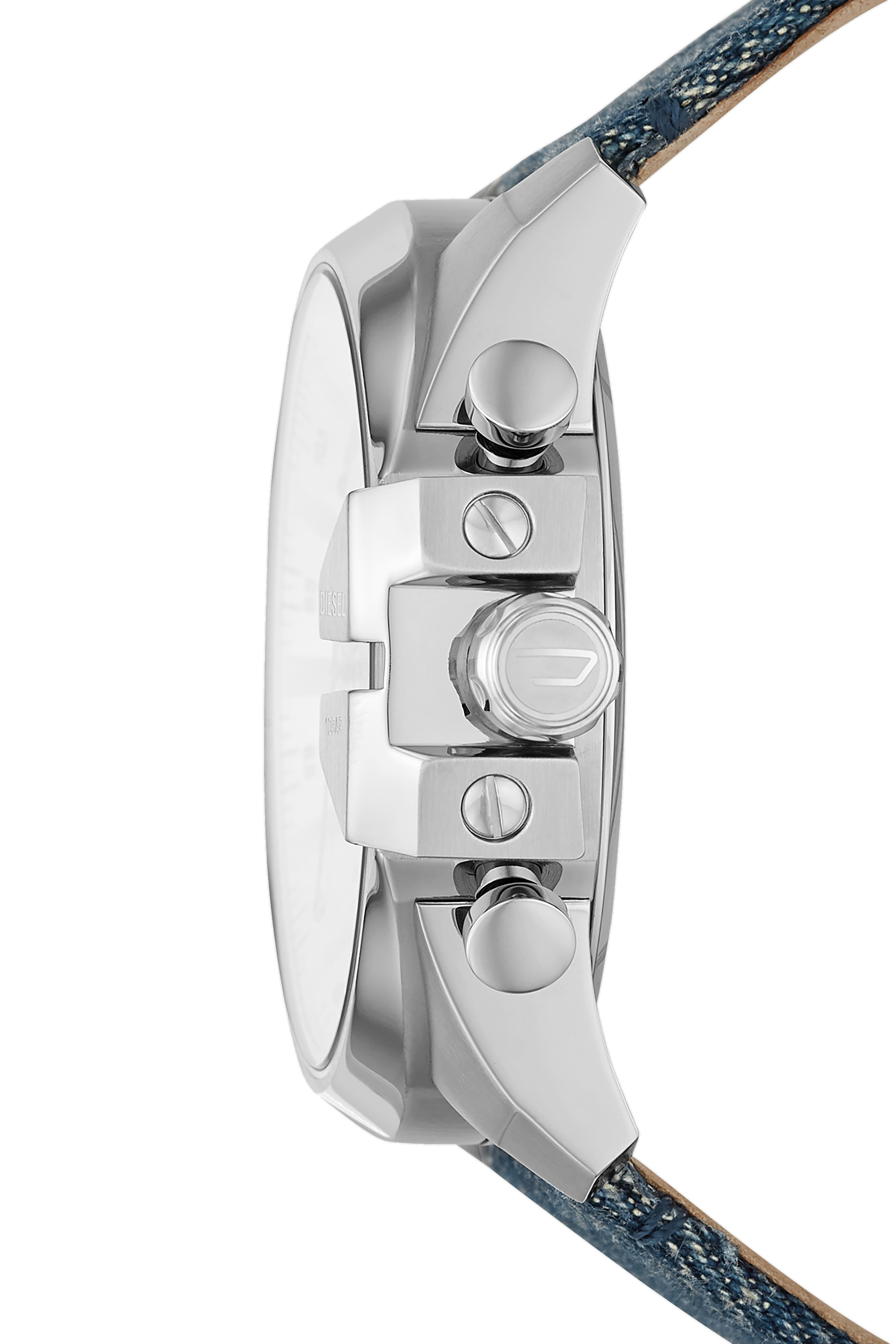 Diesel - DZ4511, Mega Chief reloj cronógrafo con correa en denim azul Hombre in Azul marino - 2