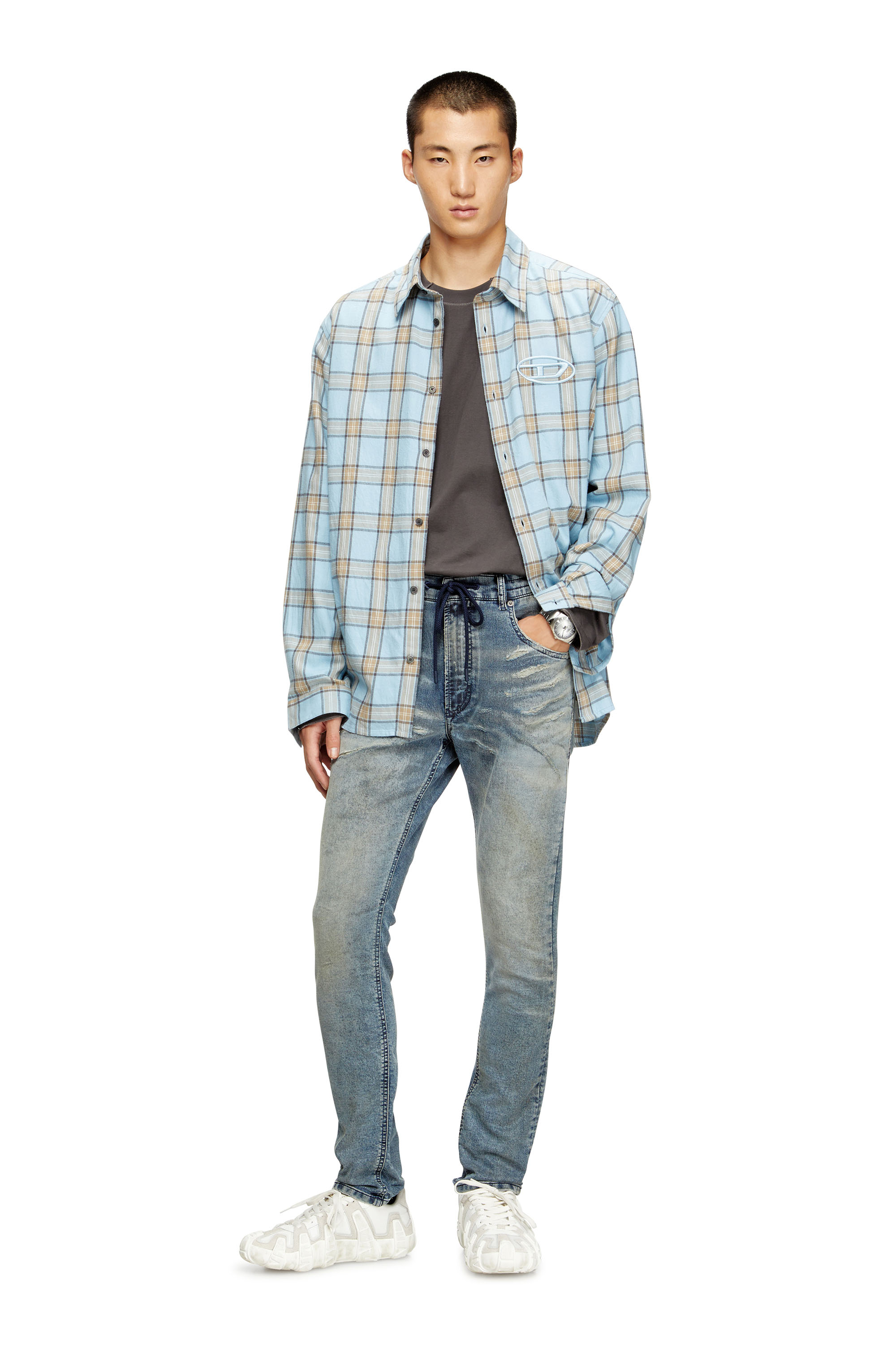 Diesel - Regular 2032 D-Krooley Joggjeans® 09M37 Hombre, Azul medio - 2