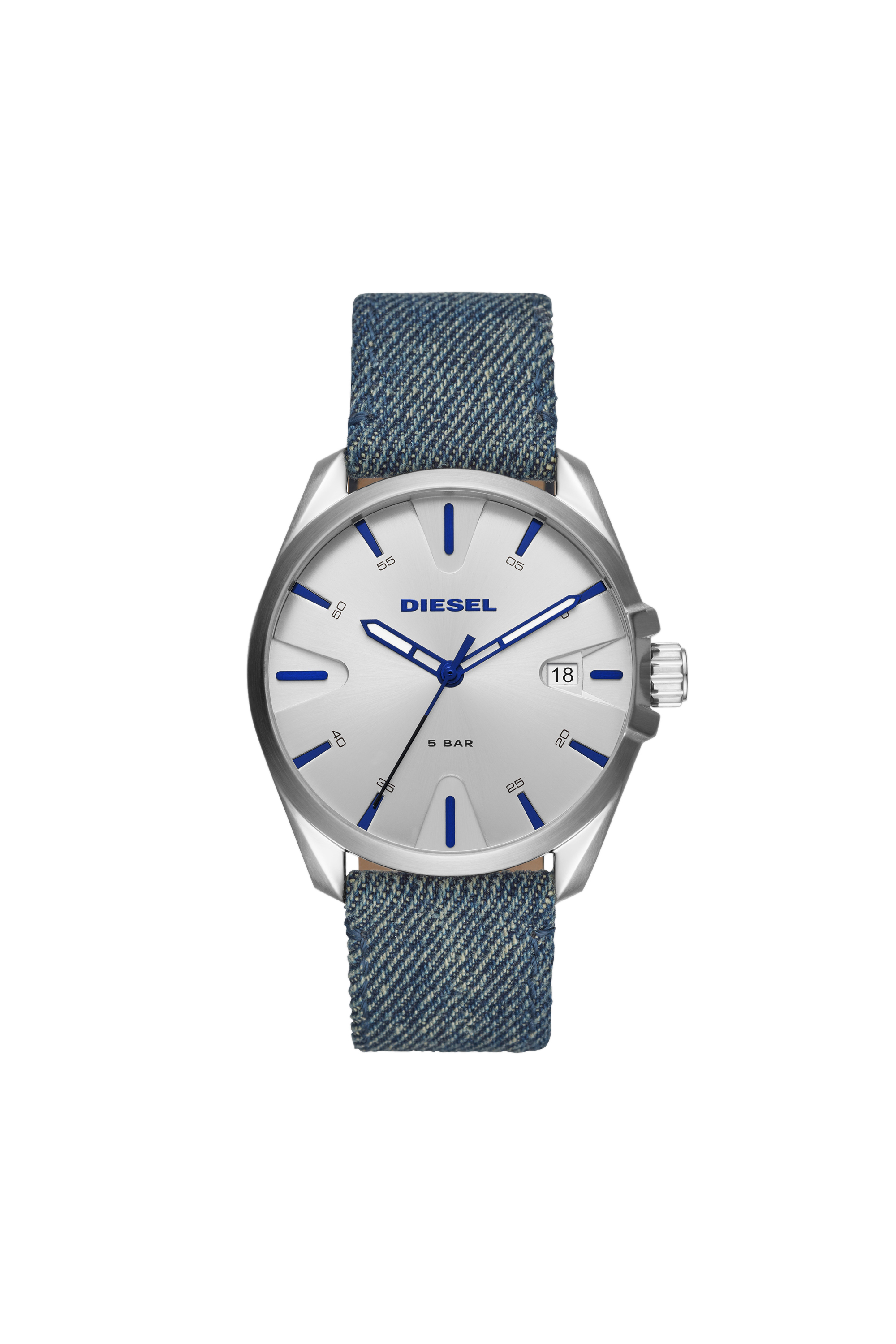 Diesel - DZ1891, MS9 reloj de tres manecillas con correa en denim azul Hombre in Azul marino - 1