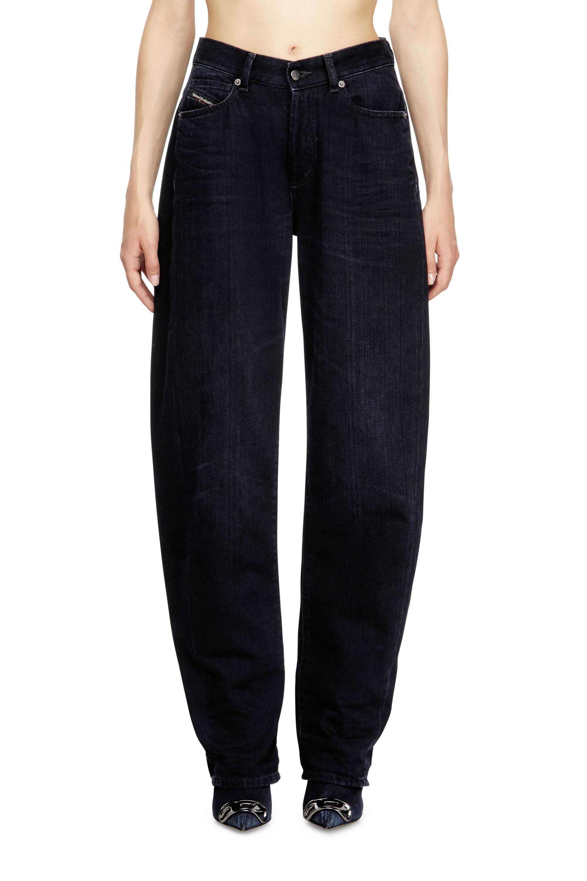 Diesel - Relaxed Jeans 1974 D-Ellz 09L54 Mujer, Azul Oscuro - 1