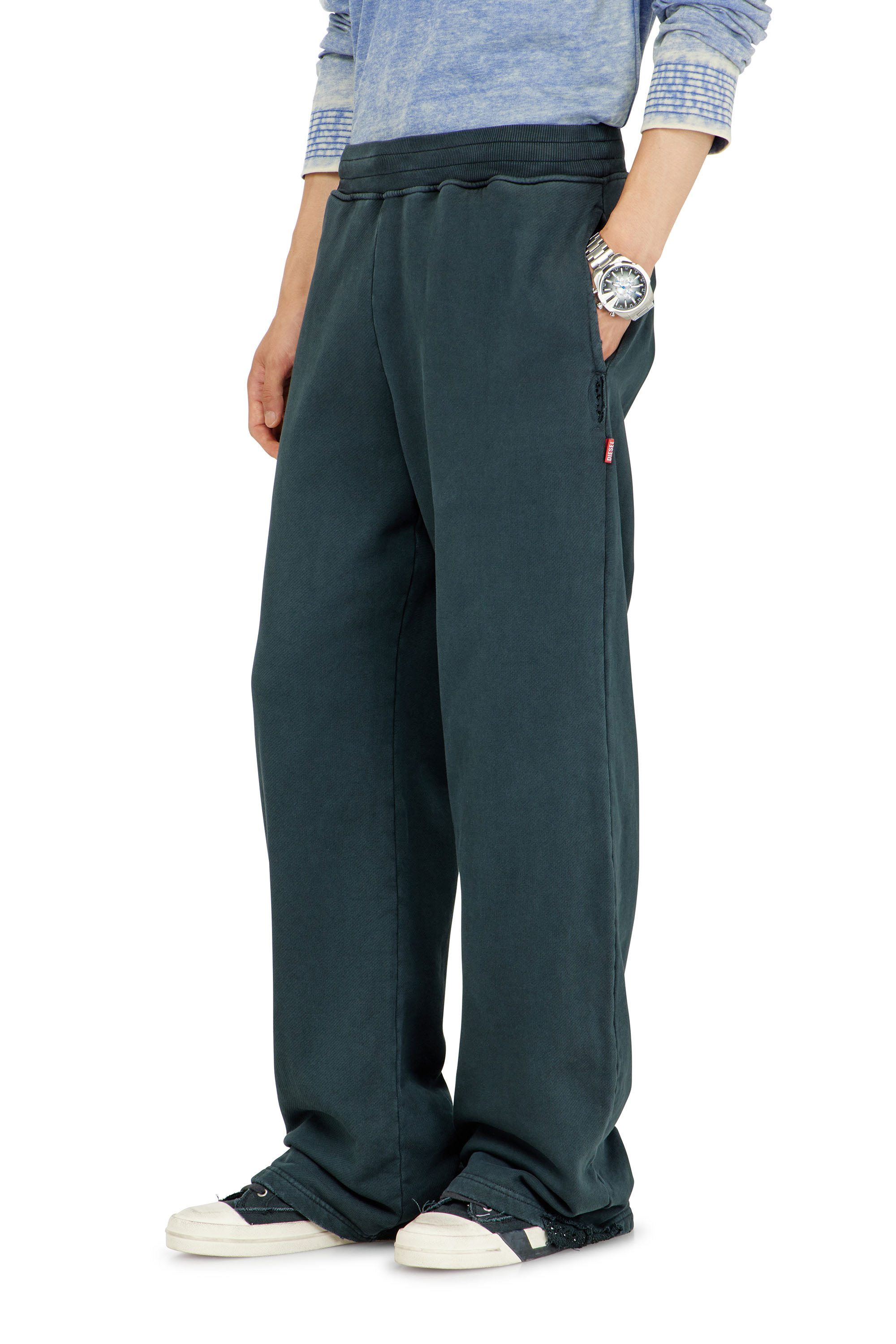 Diesel - P-MARTAINS-CRYSTALS, Pantal&oacute;n efecto desgastado con detalles de cristal Hombre in ToBeDefined - 3