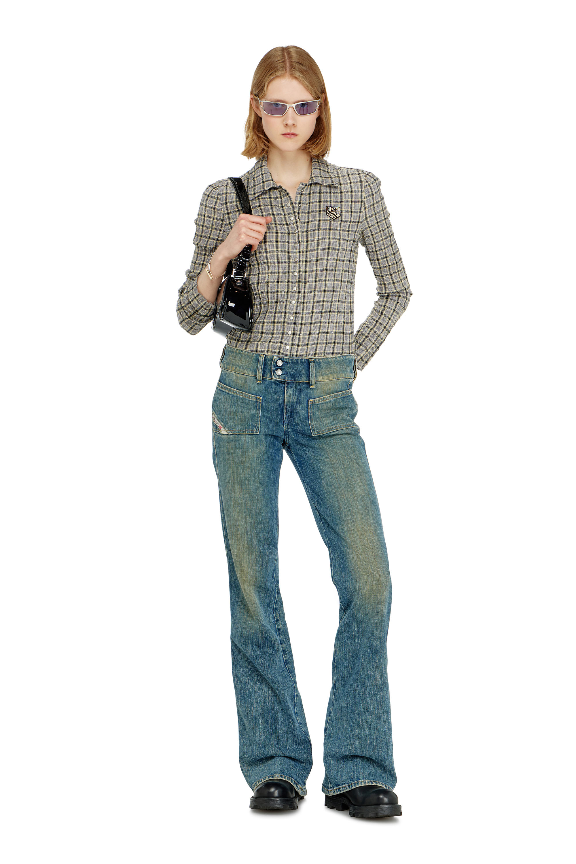 Diesel - Bootcut Jeans D-Hush 007EJ Mujer, Azul medio - 1