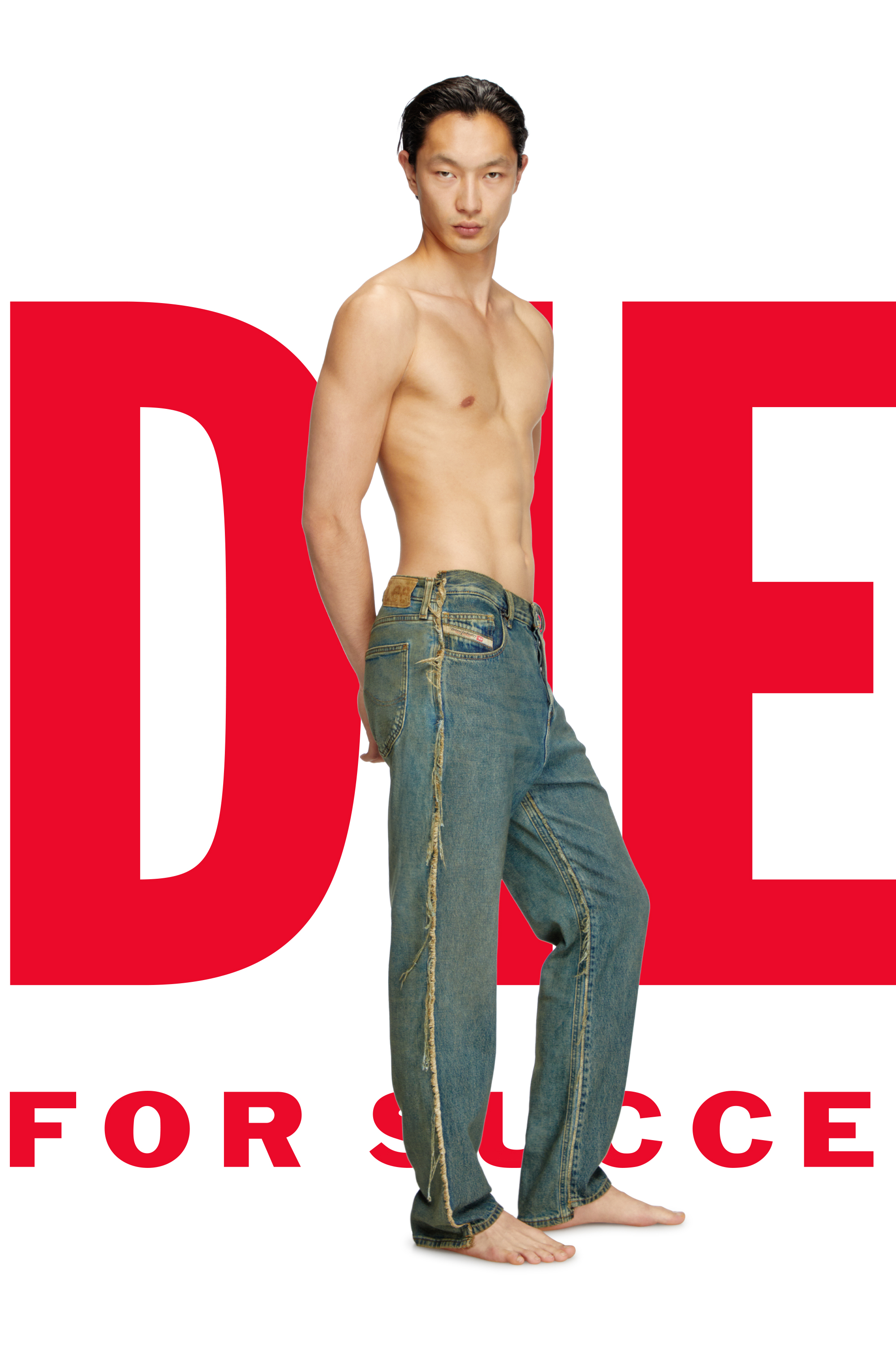 Diesel - Regular Jeans Dieseloves 03 09M98 Hombre, Azul Oscuro - 2