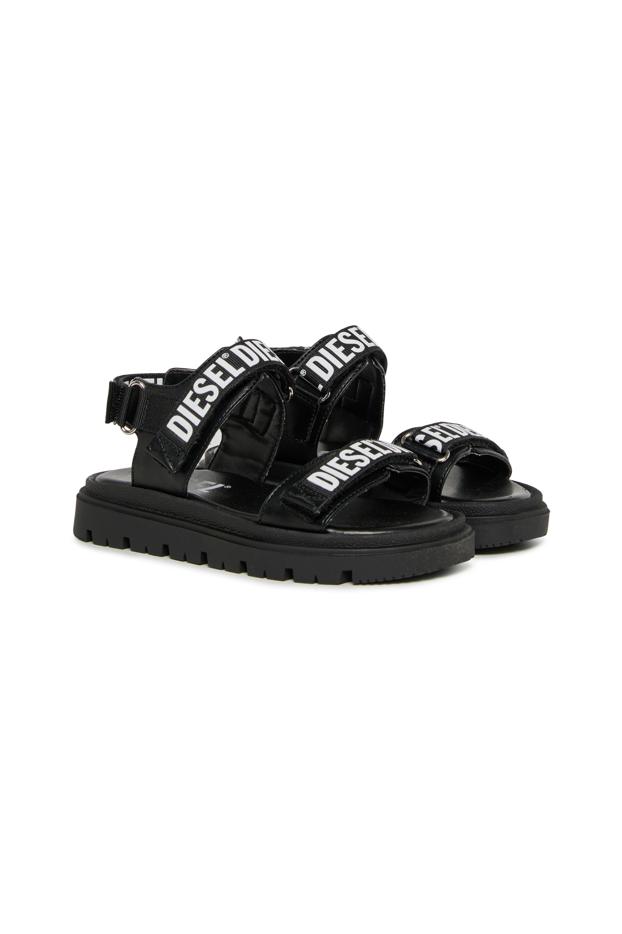 Diesel - D-SANTAP, D-Santap-Sandalia con tiras con el logo de Diesel Unisex in Negro - 2