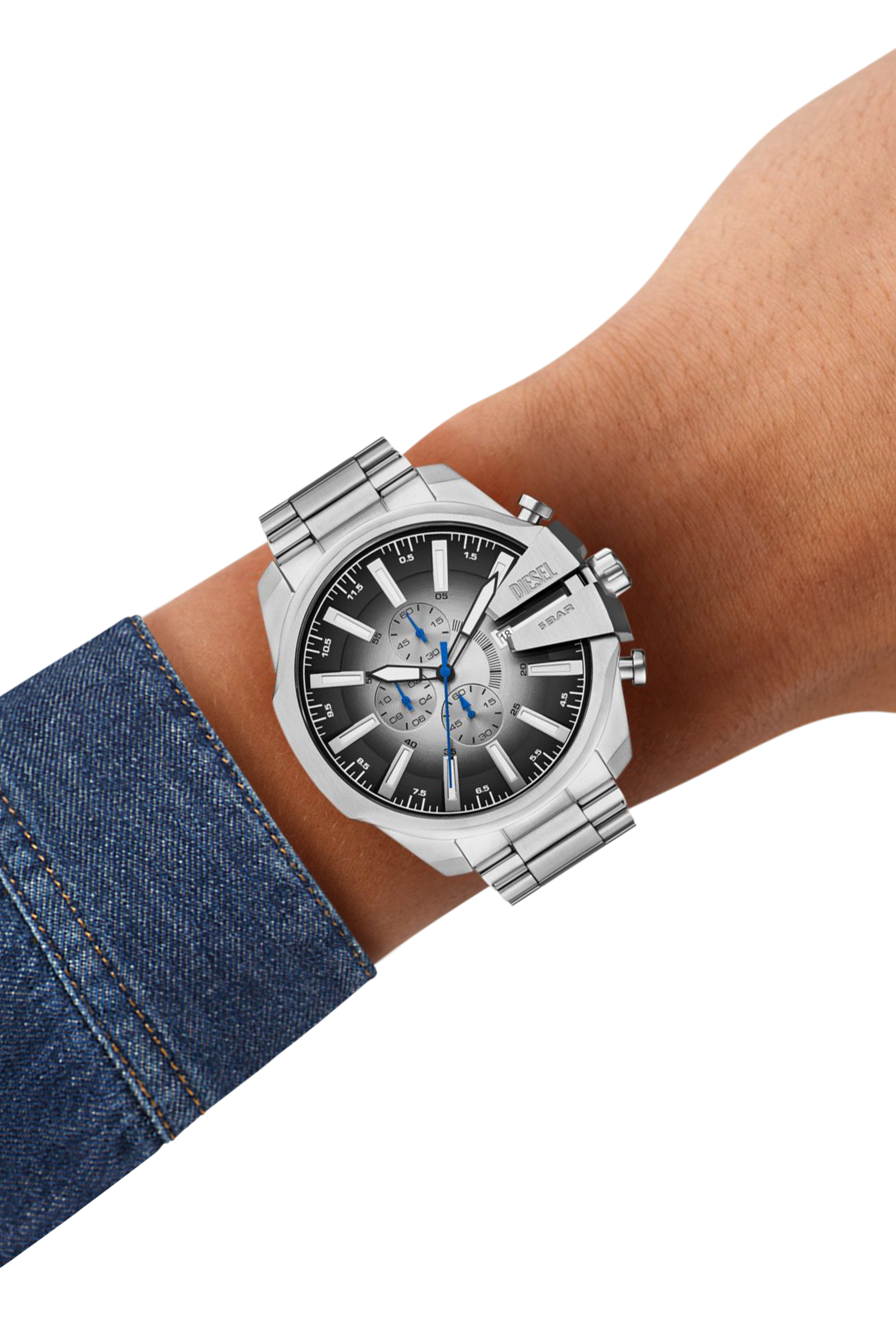 Diesel - DZ4686 WATCH, Reloj de acero inoxidable Mega Chief Slim Hombre in Plateado - 4