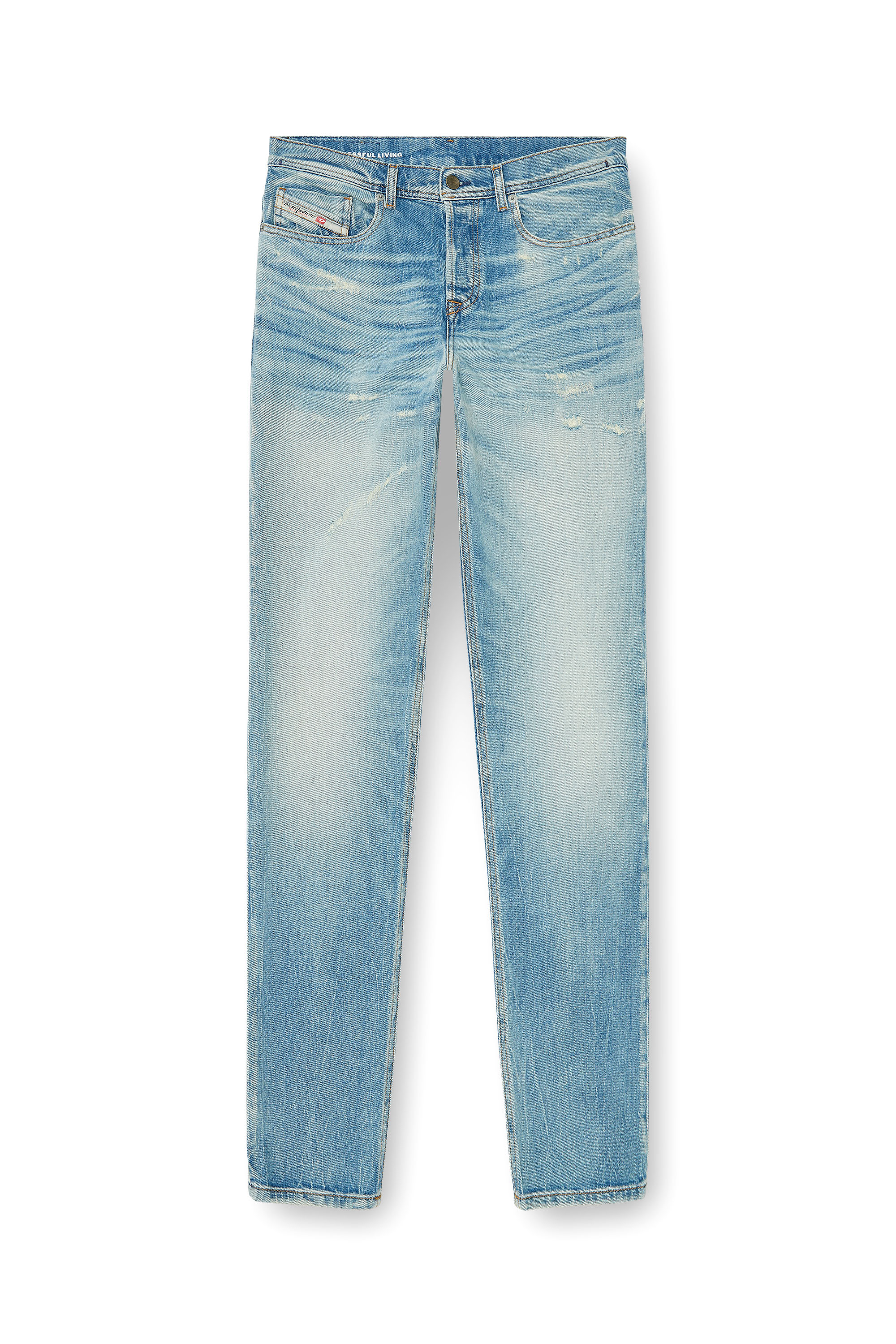 Diesel - Regular Jeans 2023 D-Finitive 09P33 Hombre, Azul Claro - 3