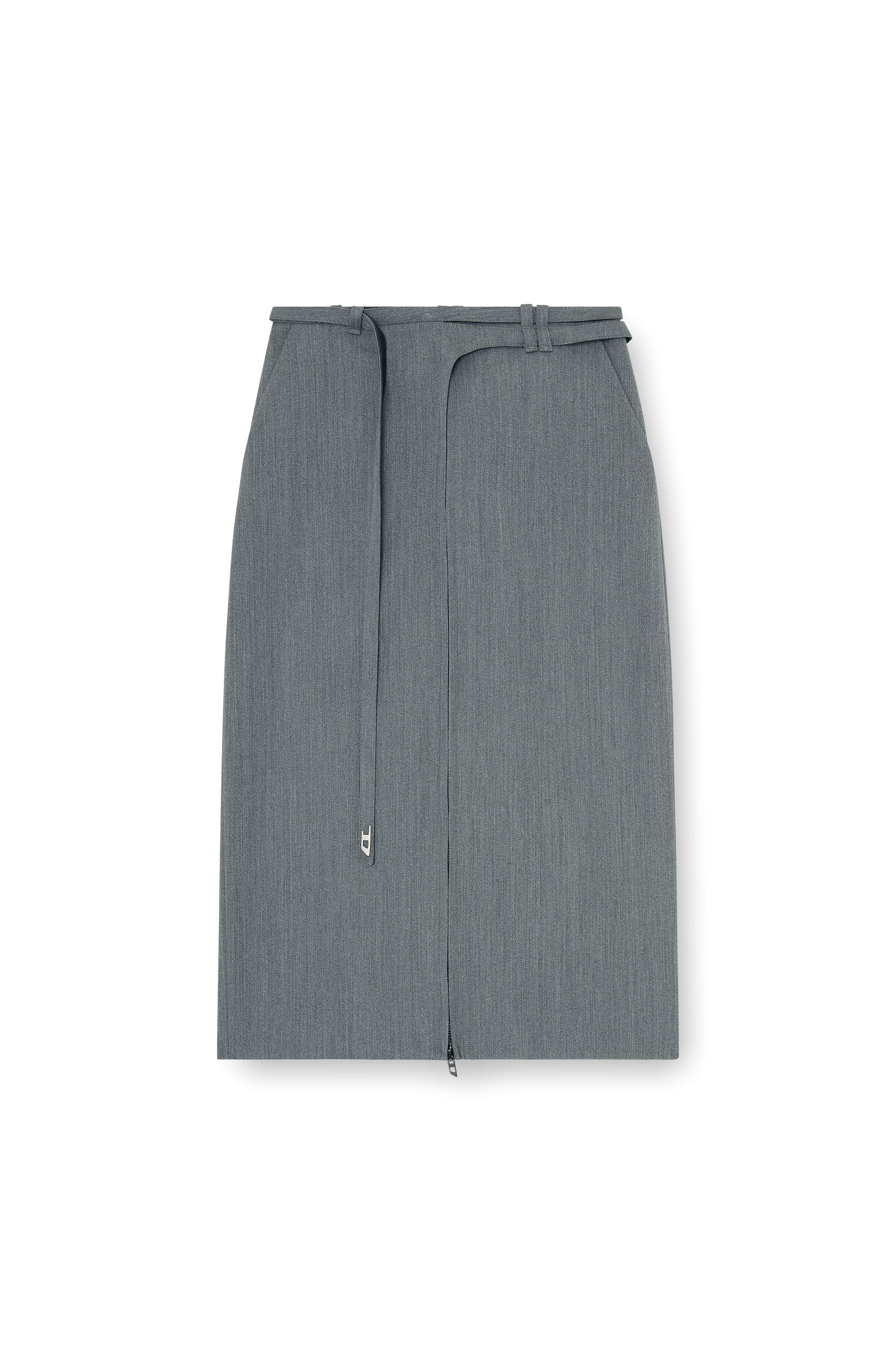 Diesel - O-RICE, Falda l&aacute;piz midi entallada con tiras estilo biker Mujer in ToBeDefined - 3