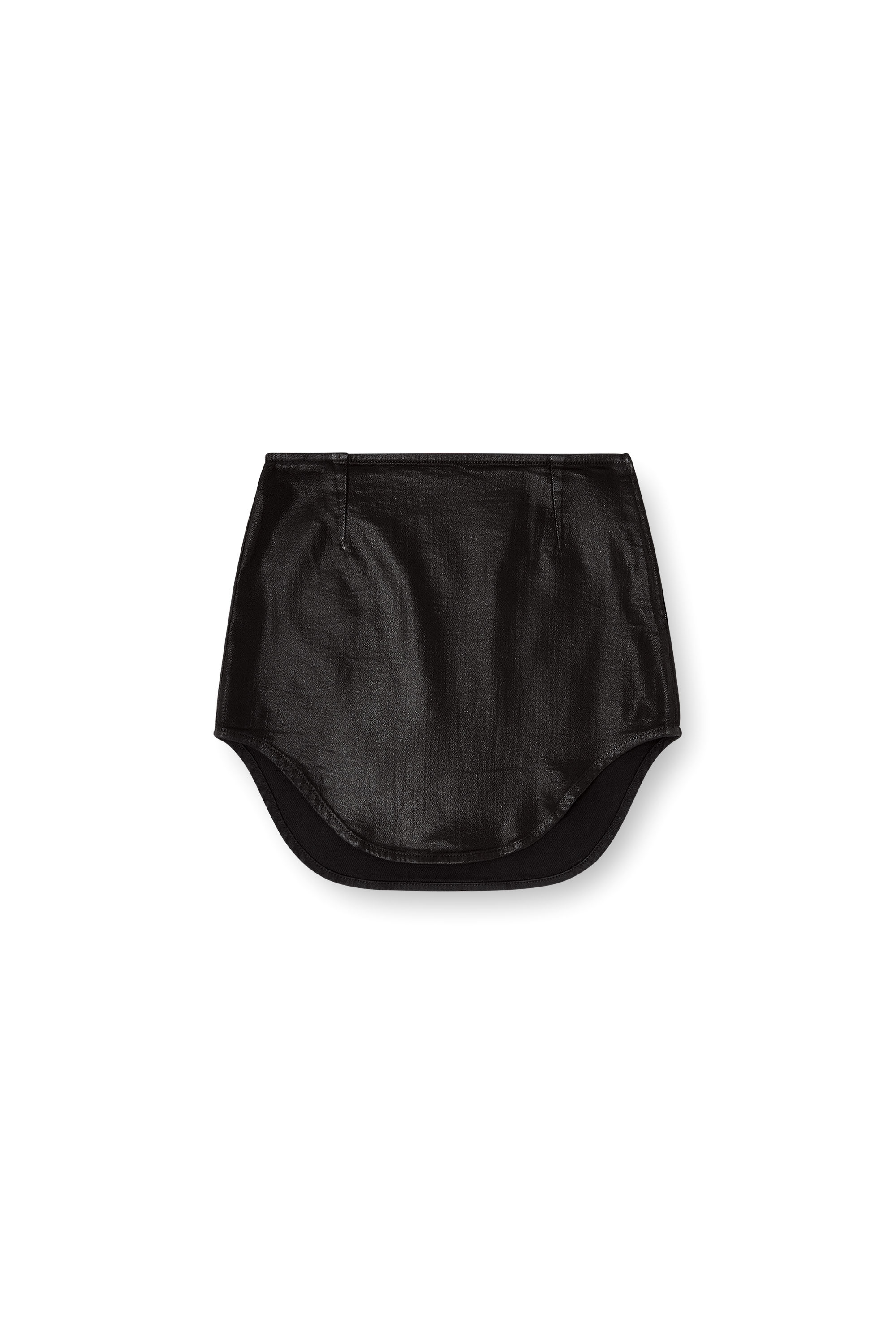 Diesel - DE-VANY JOGG, Minifalda de JoggJeans revestidos con brillo Mujer in Negro - 2