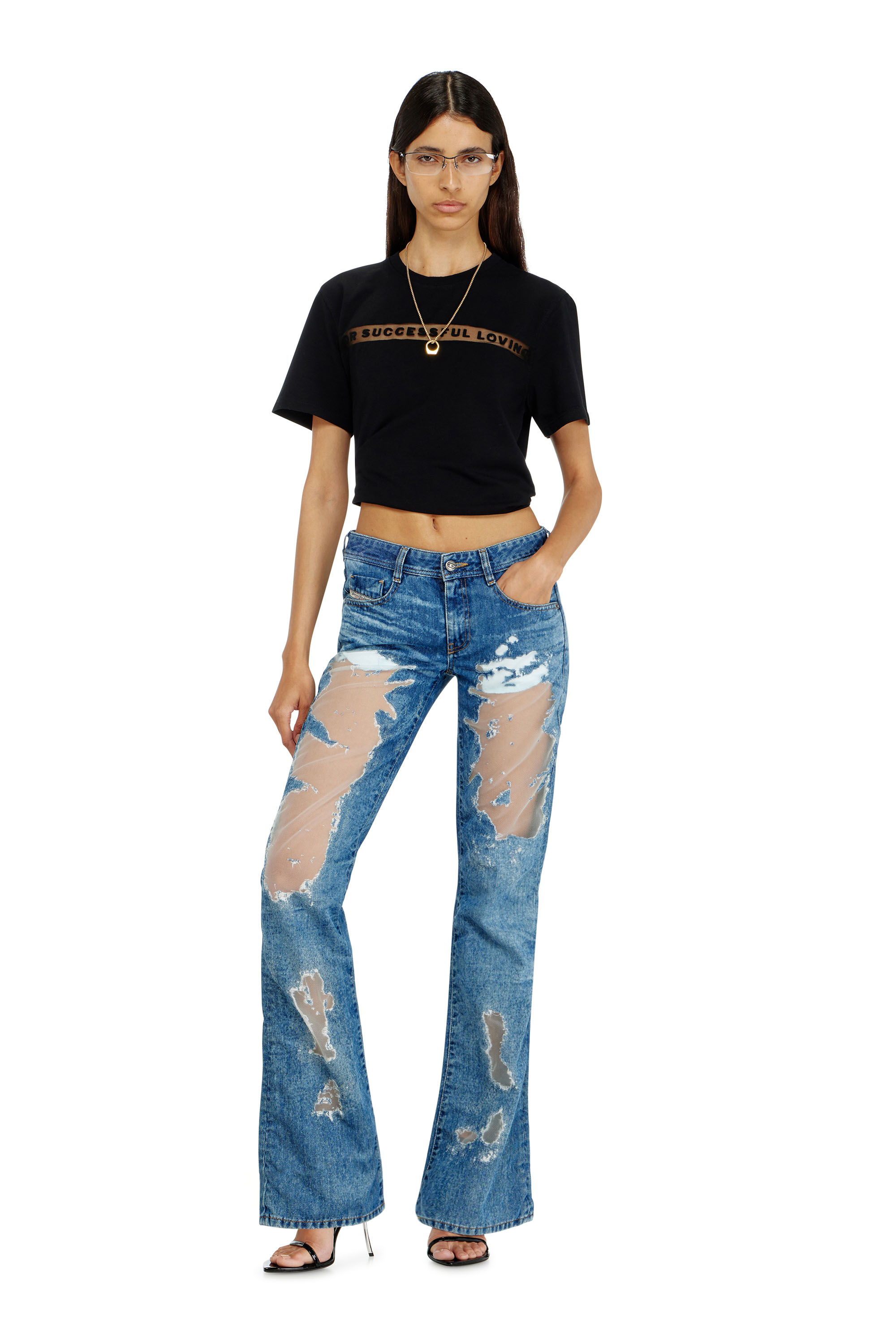 Diesel - PR-T-NOTS-CHI-R, Camiseta con logo For Successful Loving Unisex in Negro - 2