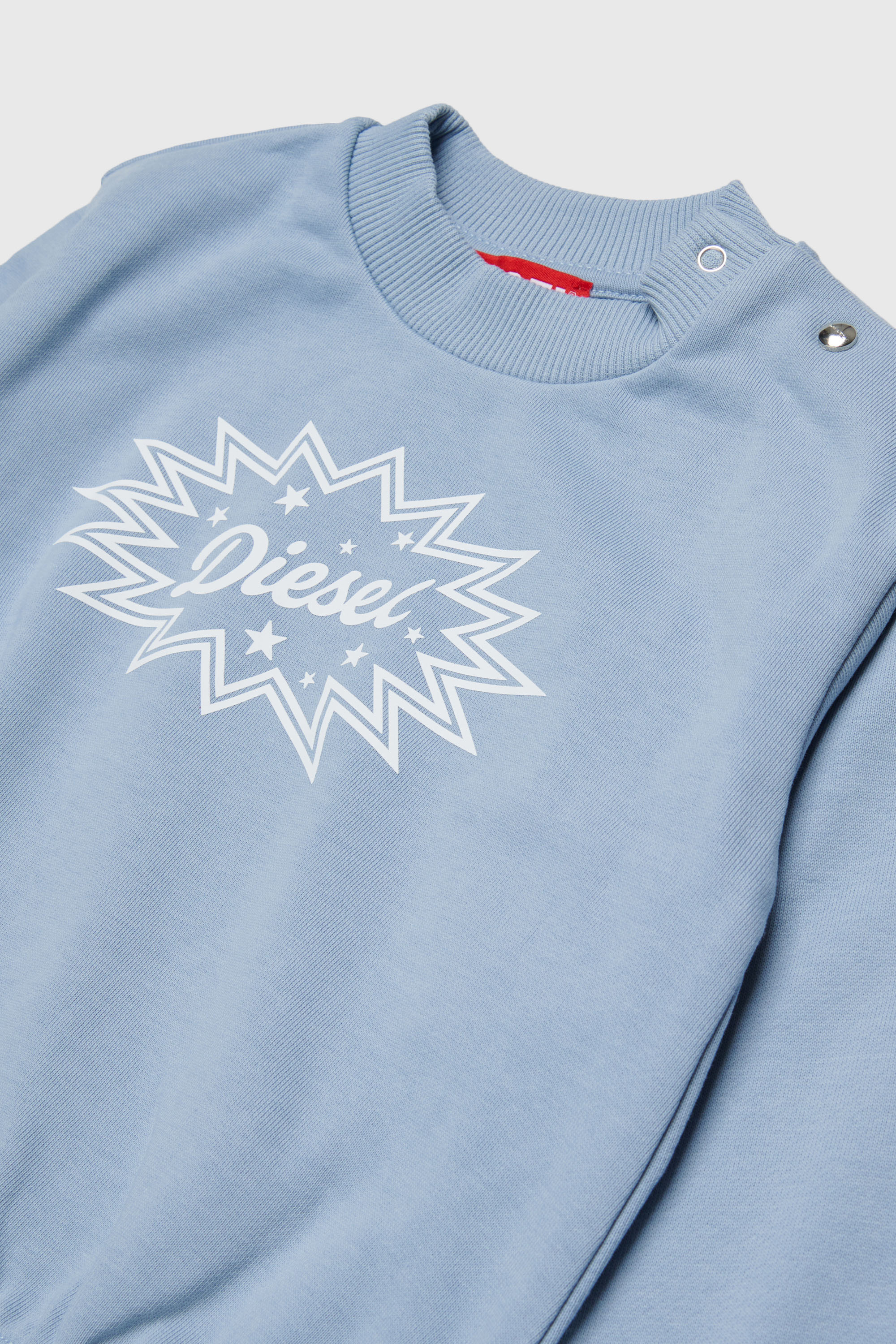 Diesel - SFUMB, Sudadera de algod&oacute;n con estampado de logo starburst Mujer in Azul marino - 3