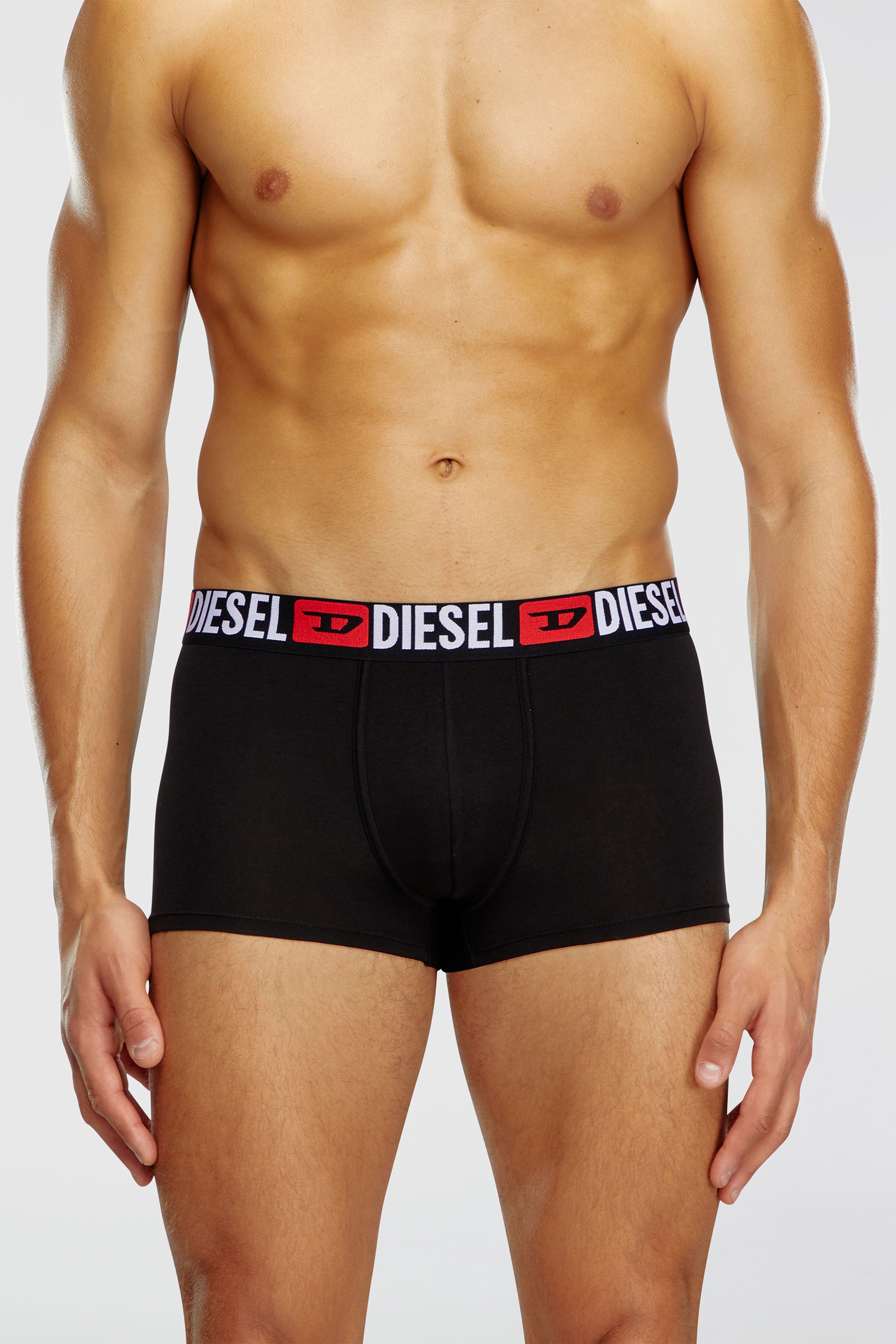 Diesel - UMBX-DAMIENTHREEPACK, Paquete de tres calzoncillos b&oacute;xer con logotipo en la cintura Hombre in Negro - 2