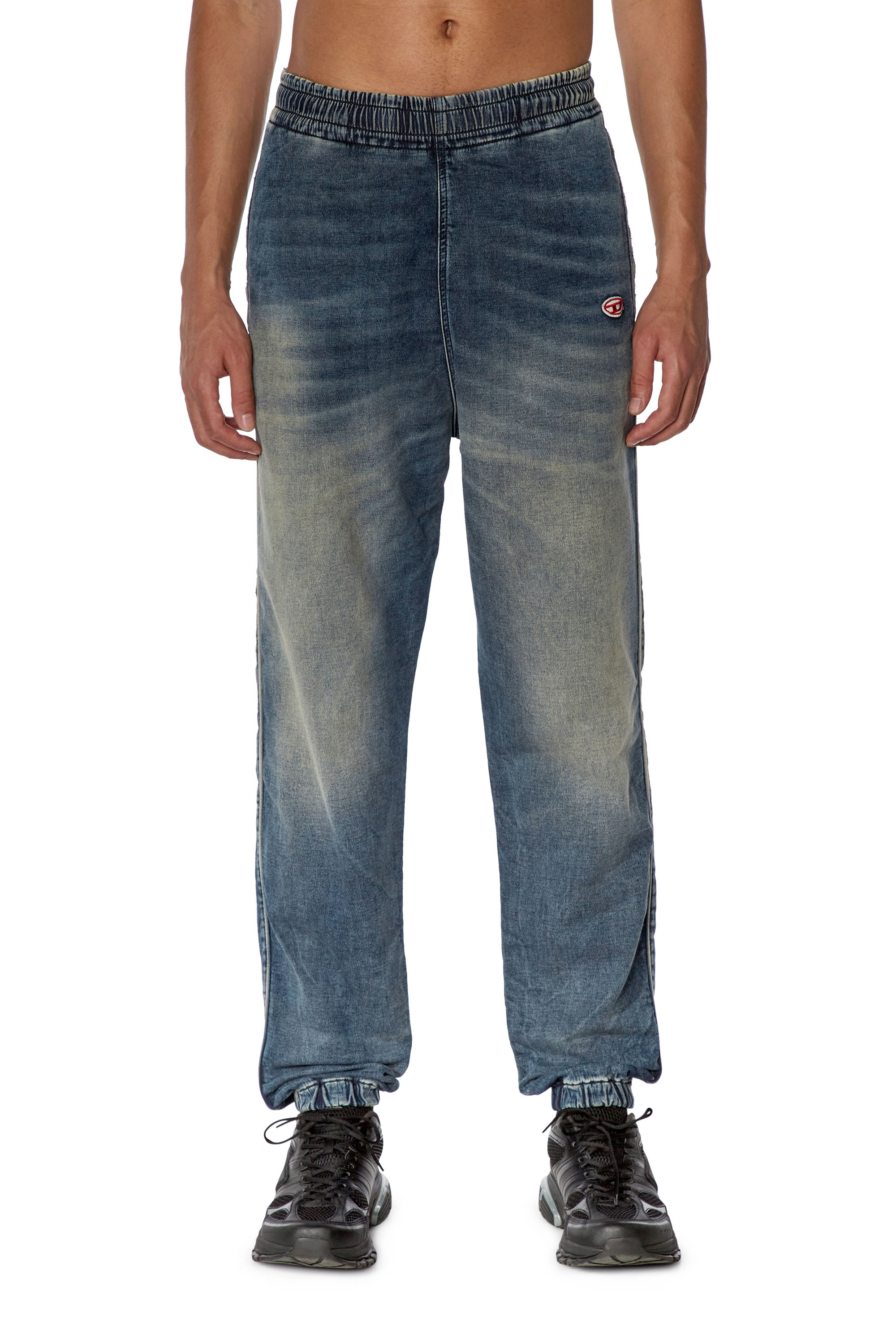 Diesel - Tapered D-Lab Track Denim 068FN, Azul Oscuro - Image 1