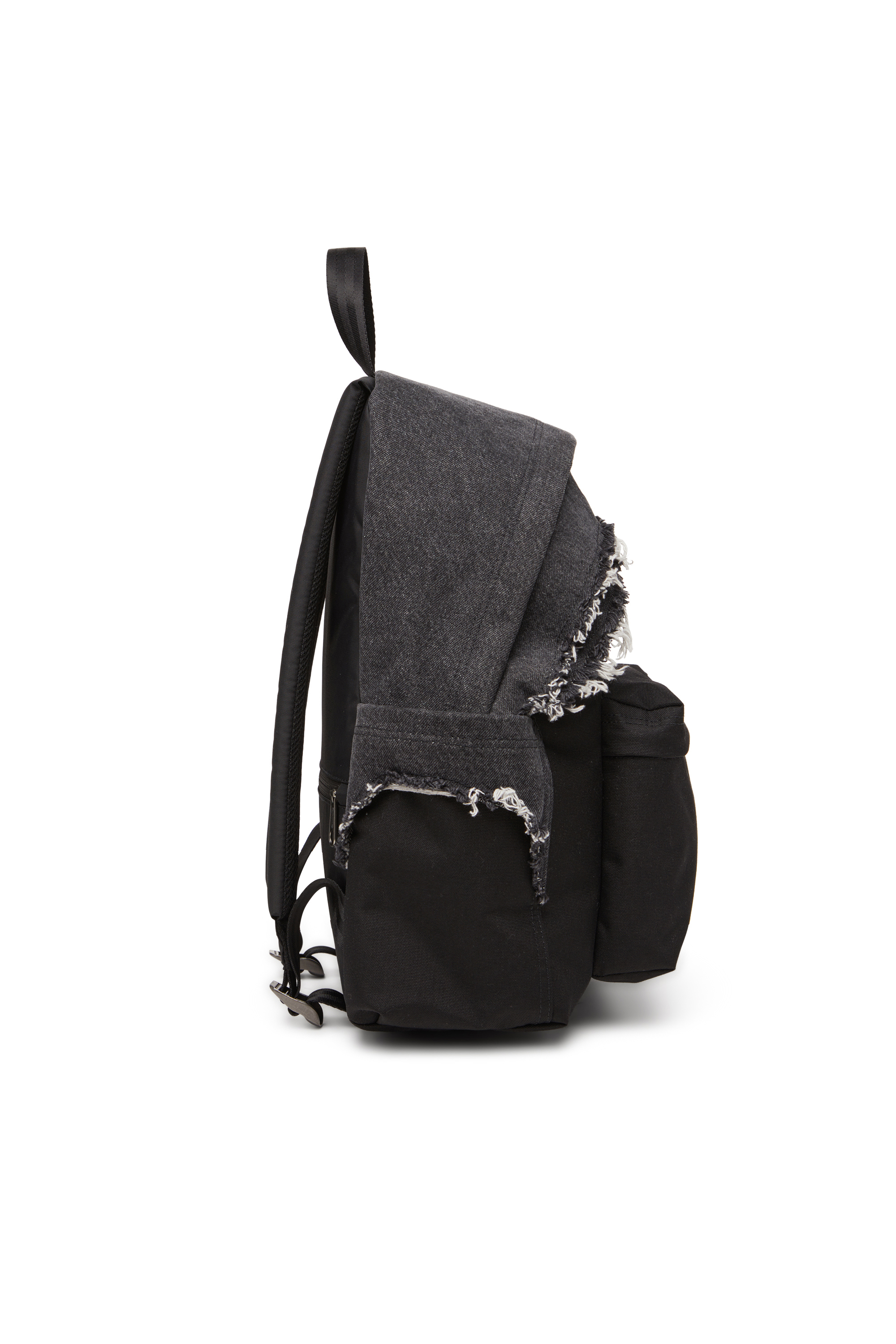 Diesel - DIESEL DAY PAK'R, Mochila en denim destruido y CORDURA® Unisex in Negro - 4