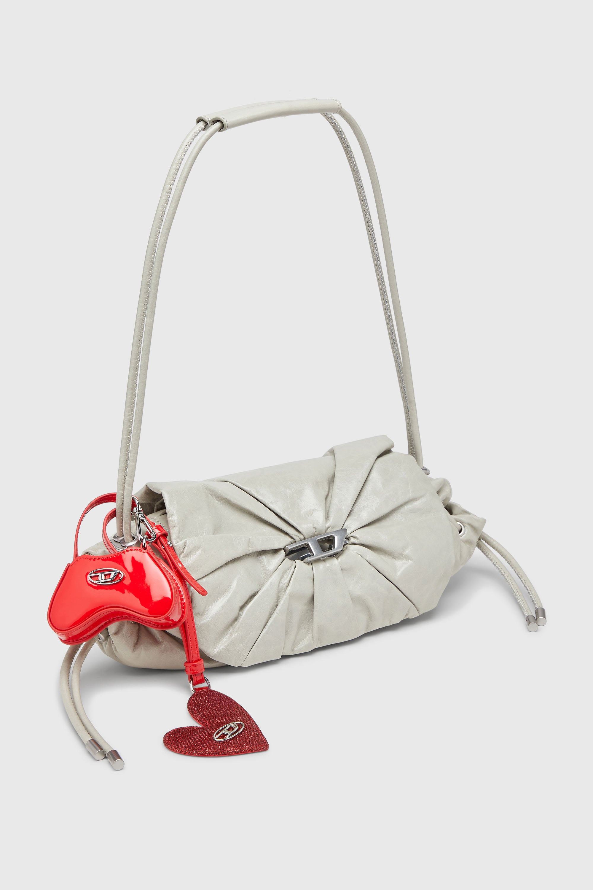 Diesel - PLAY MIRROR, Charm de coraz&oacute;n con logo en metal Mujer in Rojo - 2