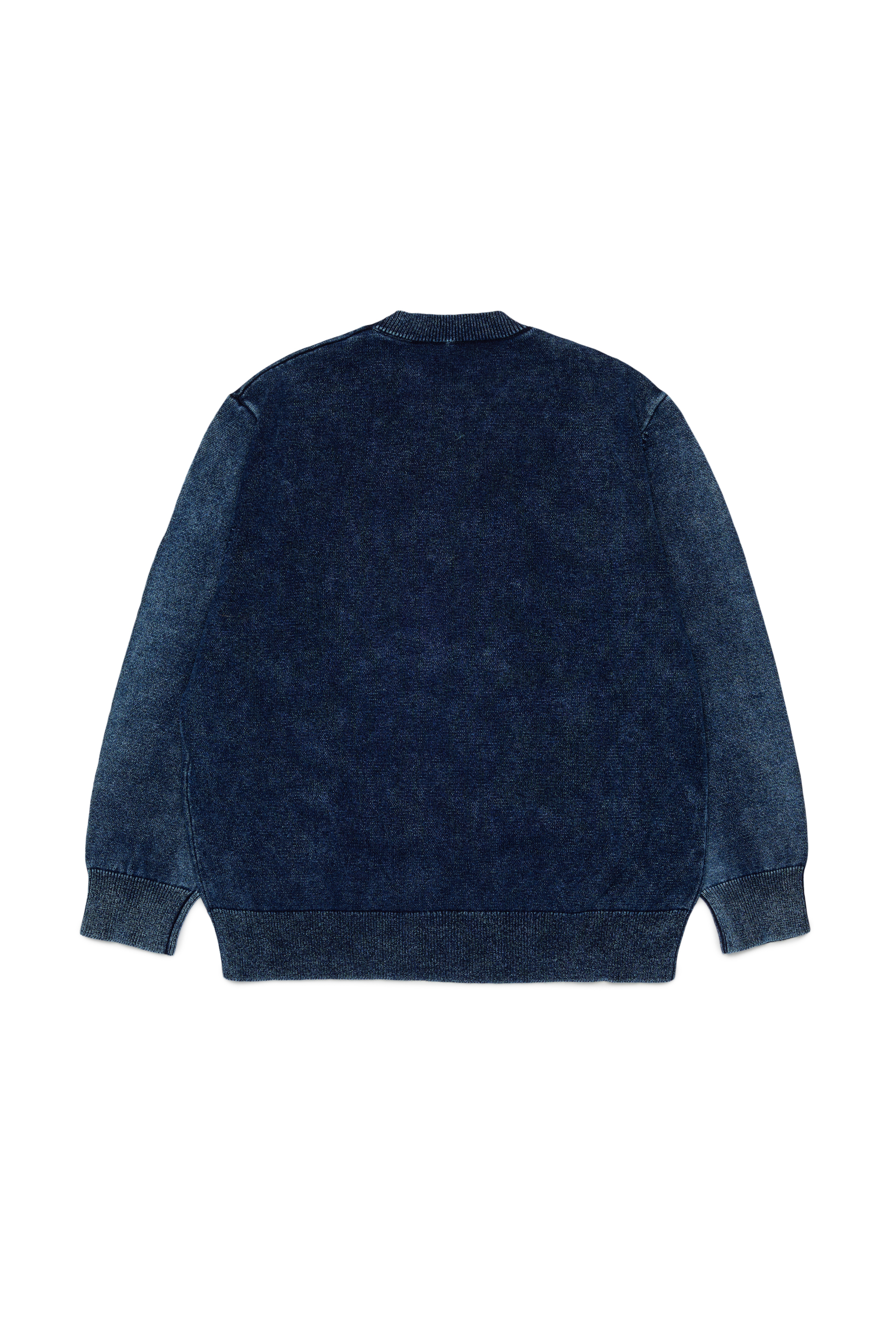 Diesel - KFINNIC OVER, Jersey efecto denim con motivo de f&eacute;nix Hombre in Azul marino - 2