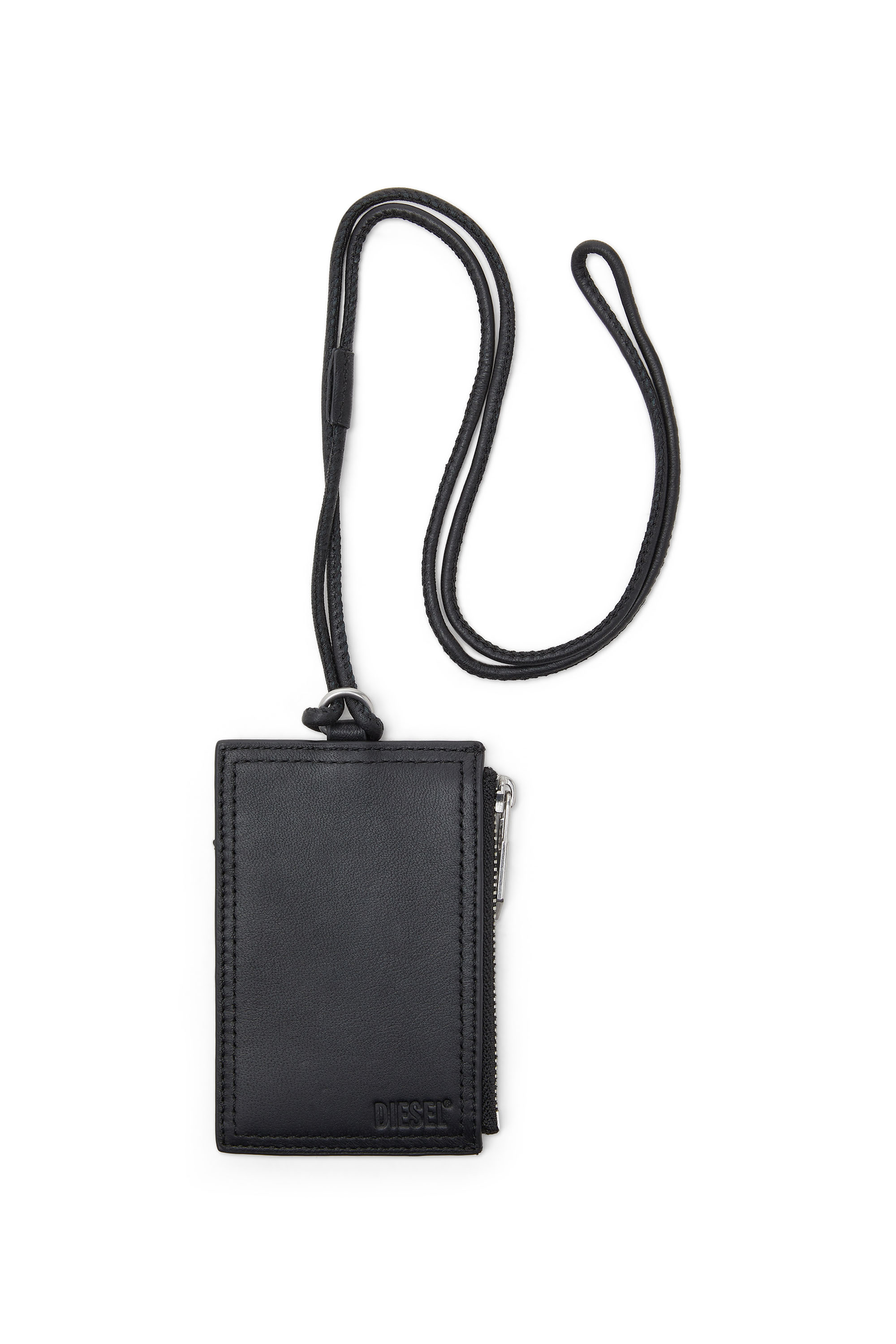 Diesel - MULTI-PKTS BADGE HOLDER, Portatarjetas de cuero con bolsillo de cremallera Hombre in Negro - 2