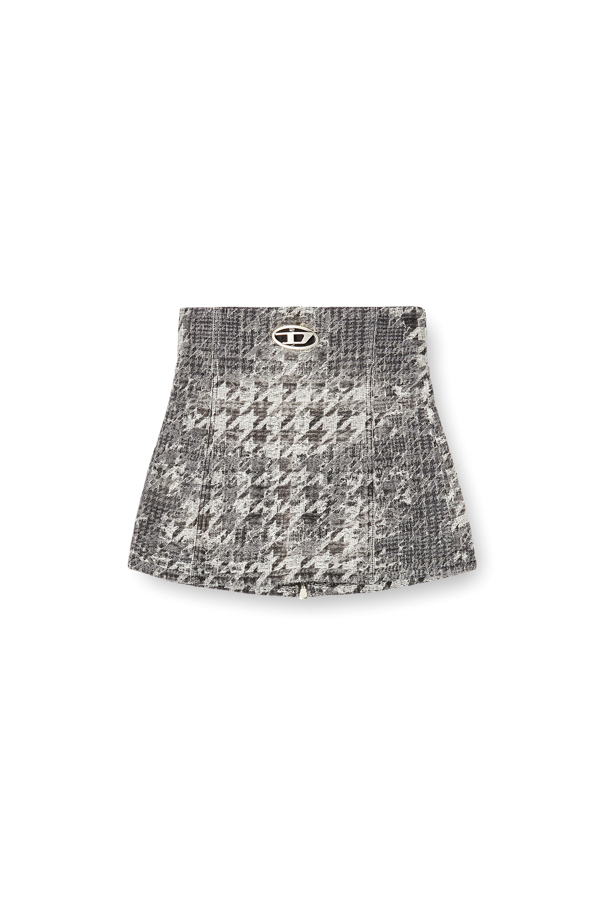 Diesel - DE-ORSET-FSH1, Corsé de denim jacquard con diseño Príncipe de Gales Mujer in Multicolor - 3
