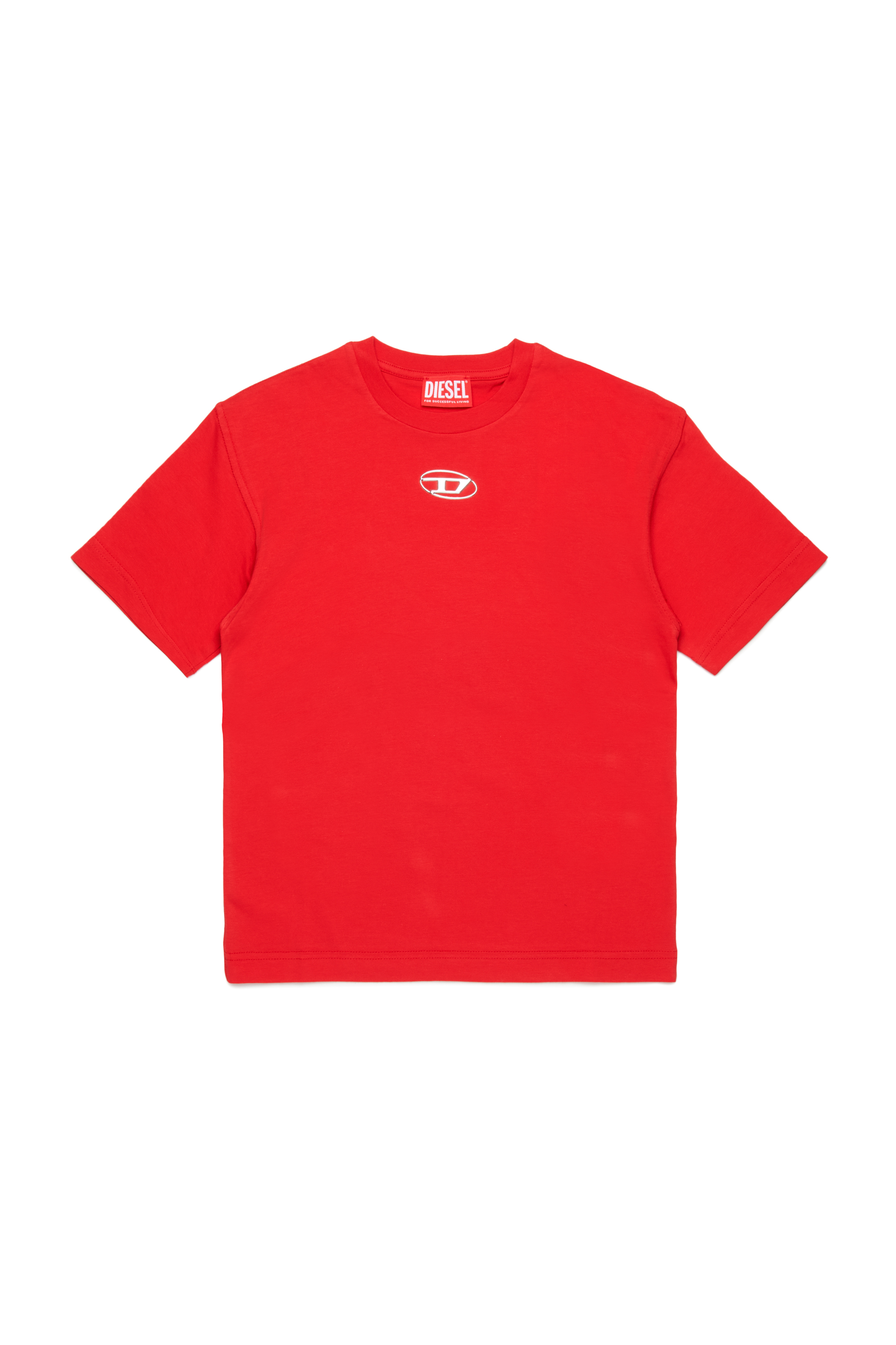 Diesel - TMARCUS OVER, Camiseta con Oval D metálico Hombre in Rojo - 1