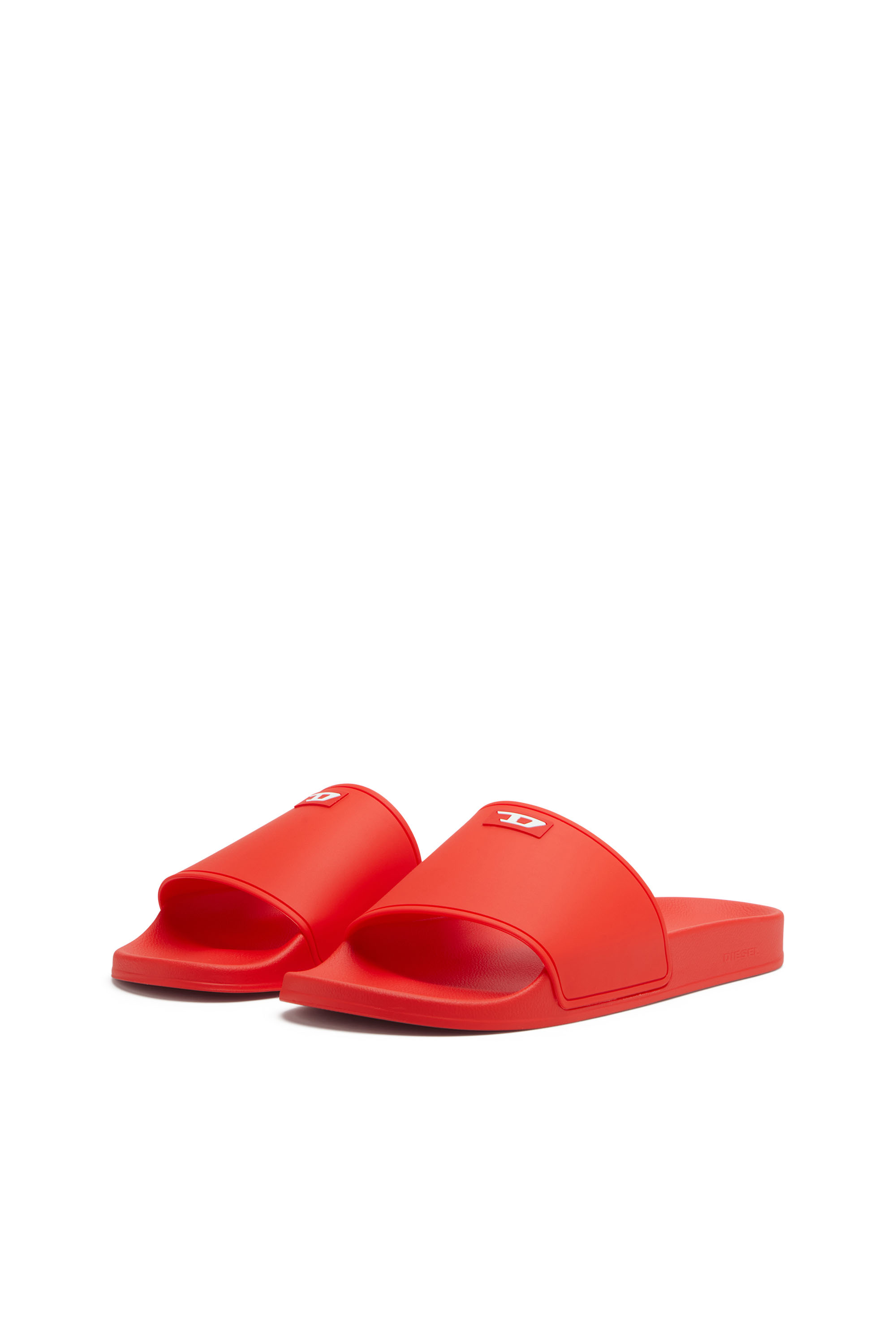 Diesel - SA-SWIM, Sa-Swim-Chanclas de piscina de goma con logotipo D Hombre in Rojo - 8