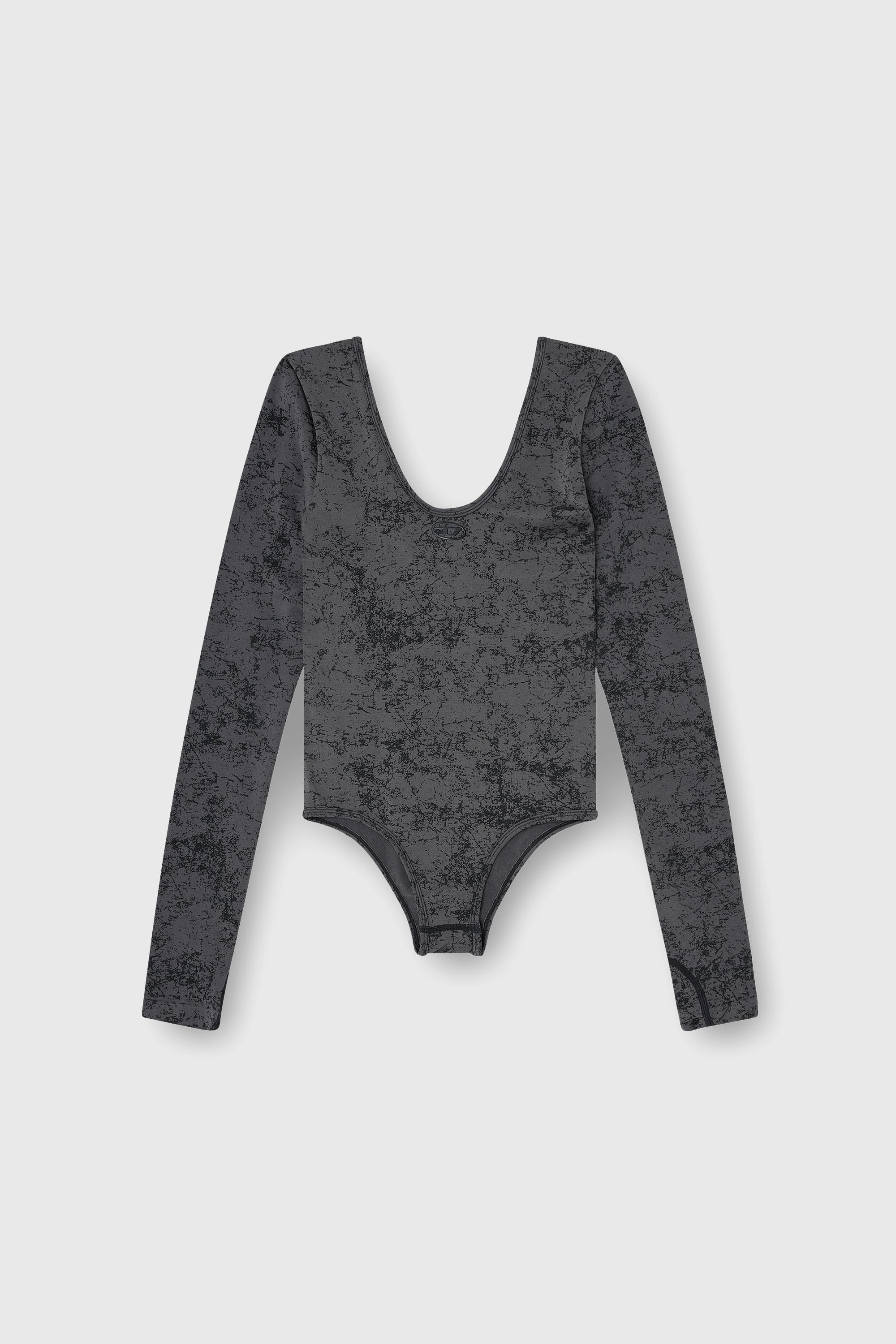 Diesel - IONNA-UTLT, Body de espalda abierta con print utilitario Mujer in Negro - 2