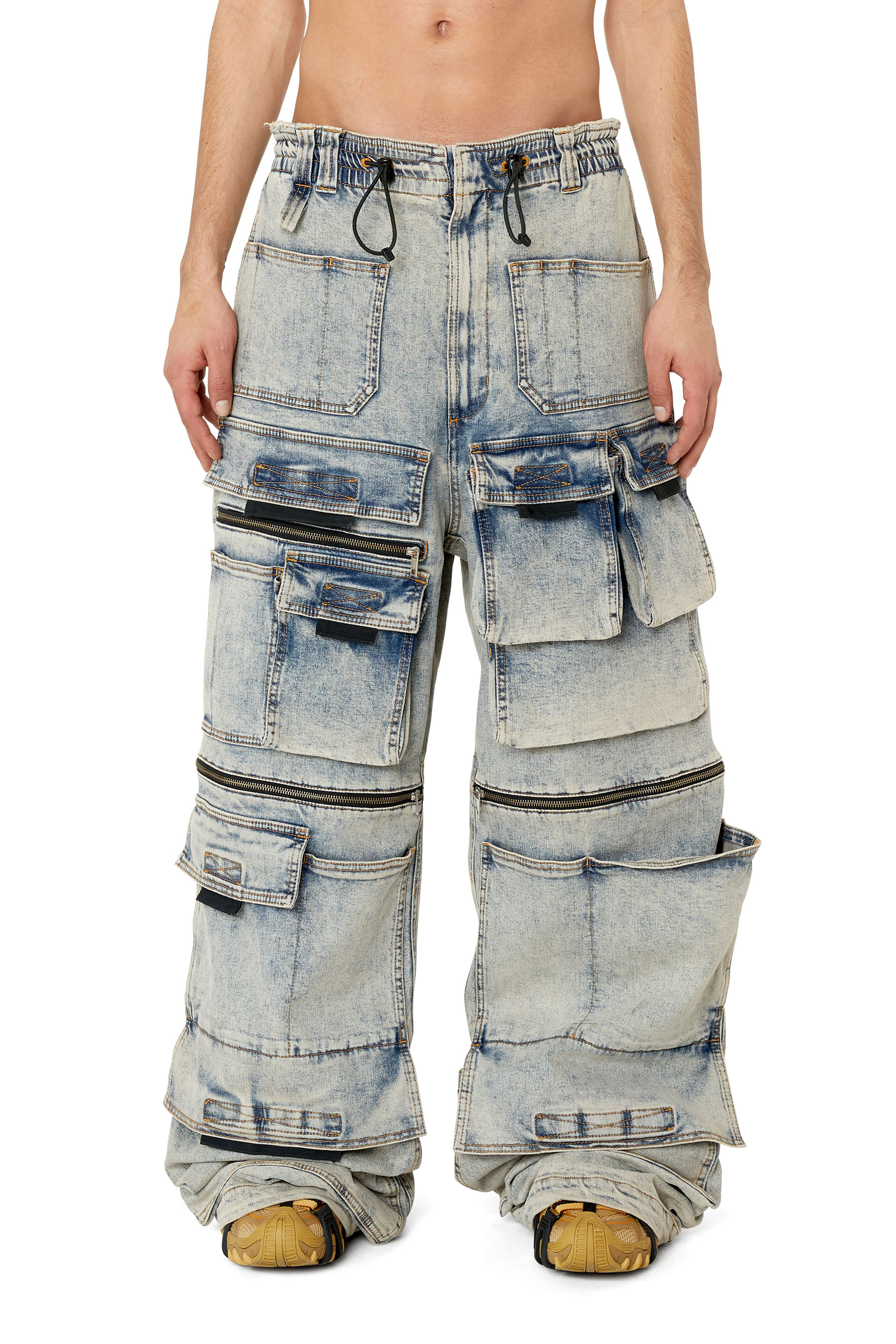 Diesel - Straight Jeans D-Onlypockets 09F12, Azul medio - Image 2