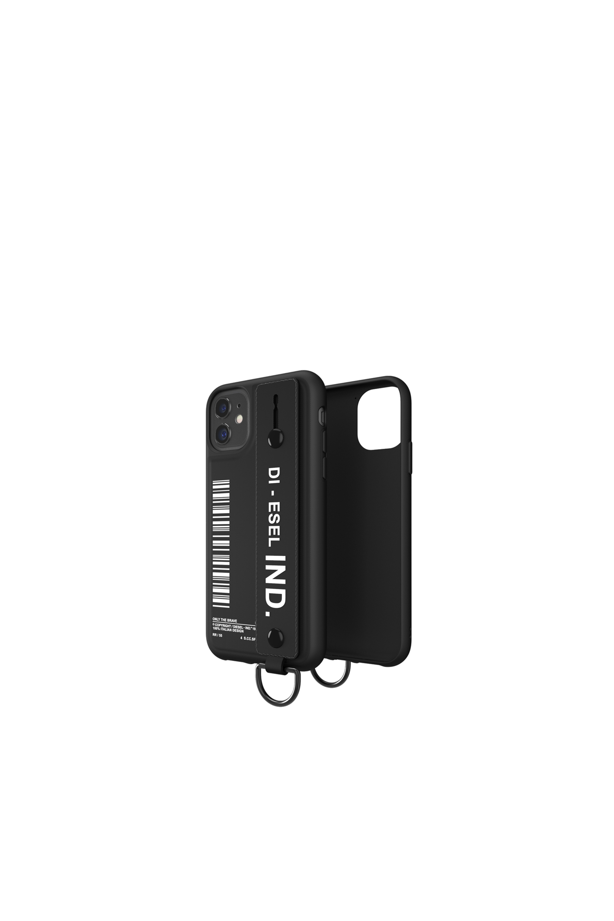 Diesel - 42004 STANDARD CASE, Funda con correa de mano por iPhone 11 Unisex in Negro - 1