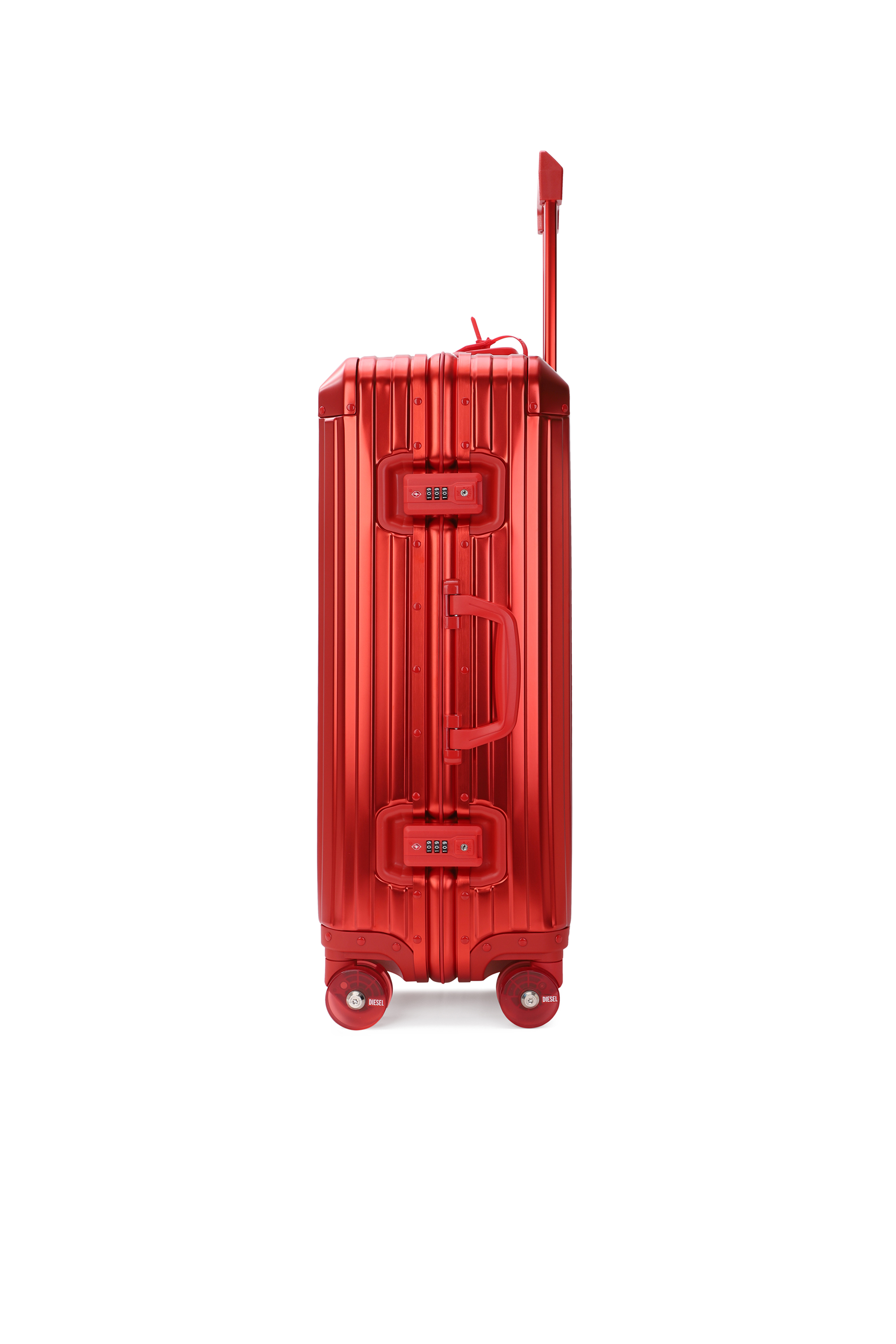 Diesel - DIESEL ALUMINUM TROLLEY- DSL002, Maleta de aluminio tama&ntilde;o M Unisex in Rojo - 4