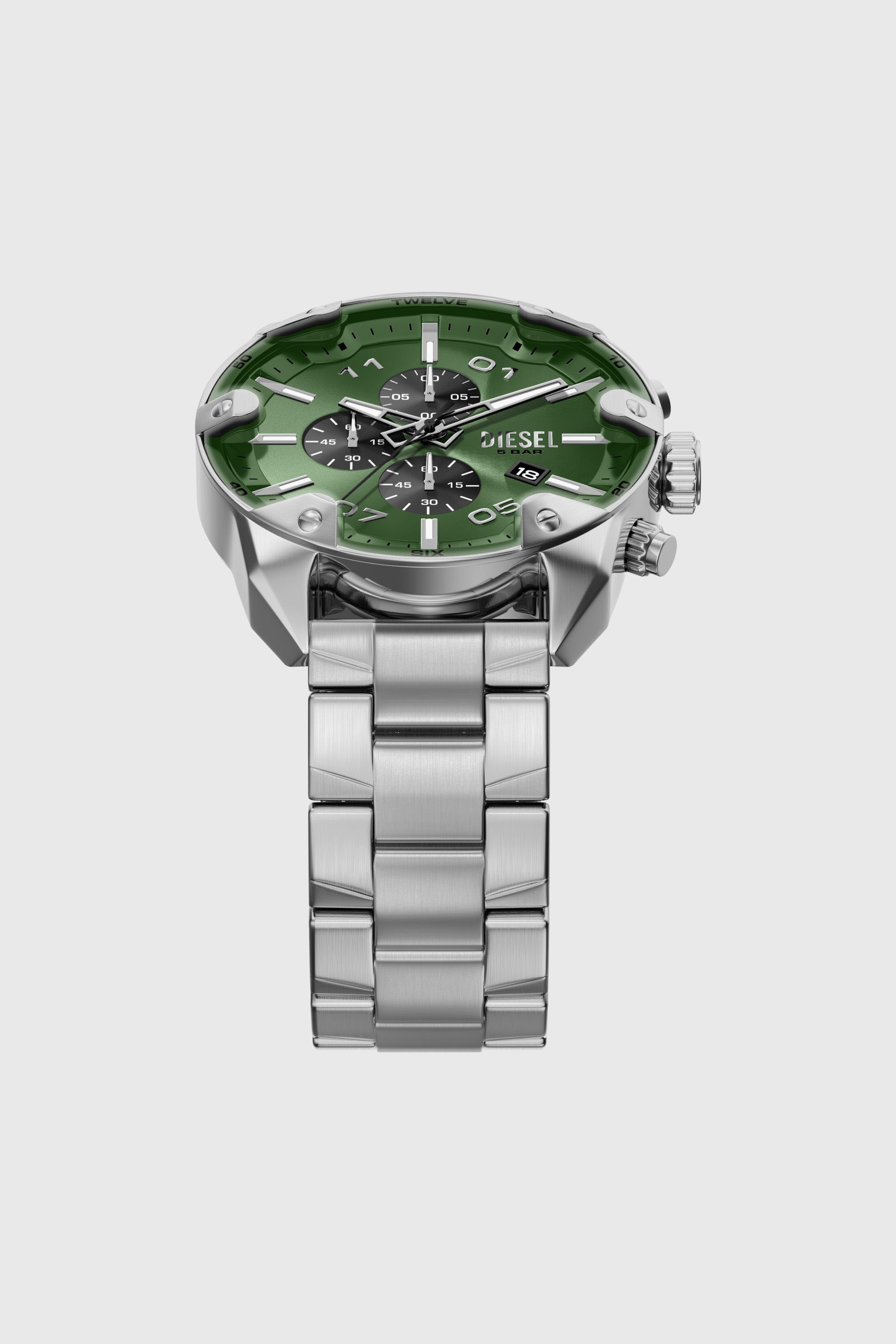 Diesel - DZ4712 WATCH, Reloj Spiked de acero inoxidable con pinchos Hombre in Plateado - 4