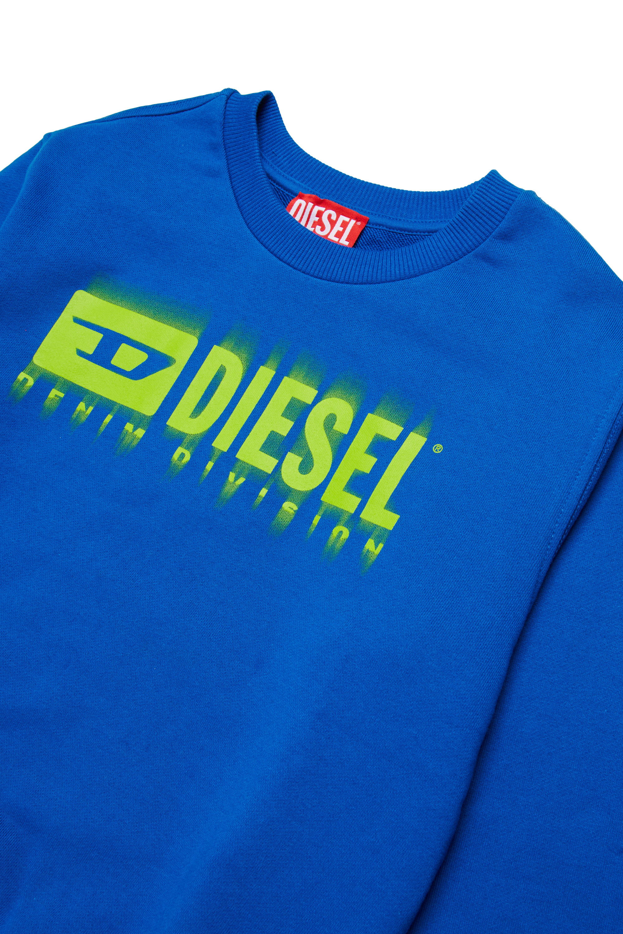 Diesel - SGINNL8 OVER, Sudadera con logotipo manchado Hombre in Azul marino - 3