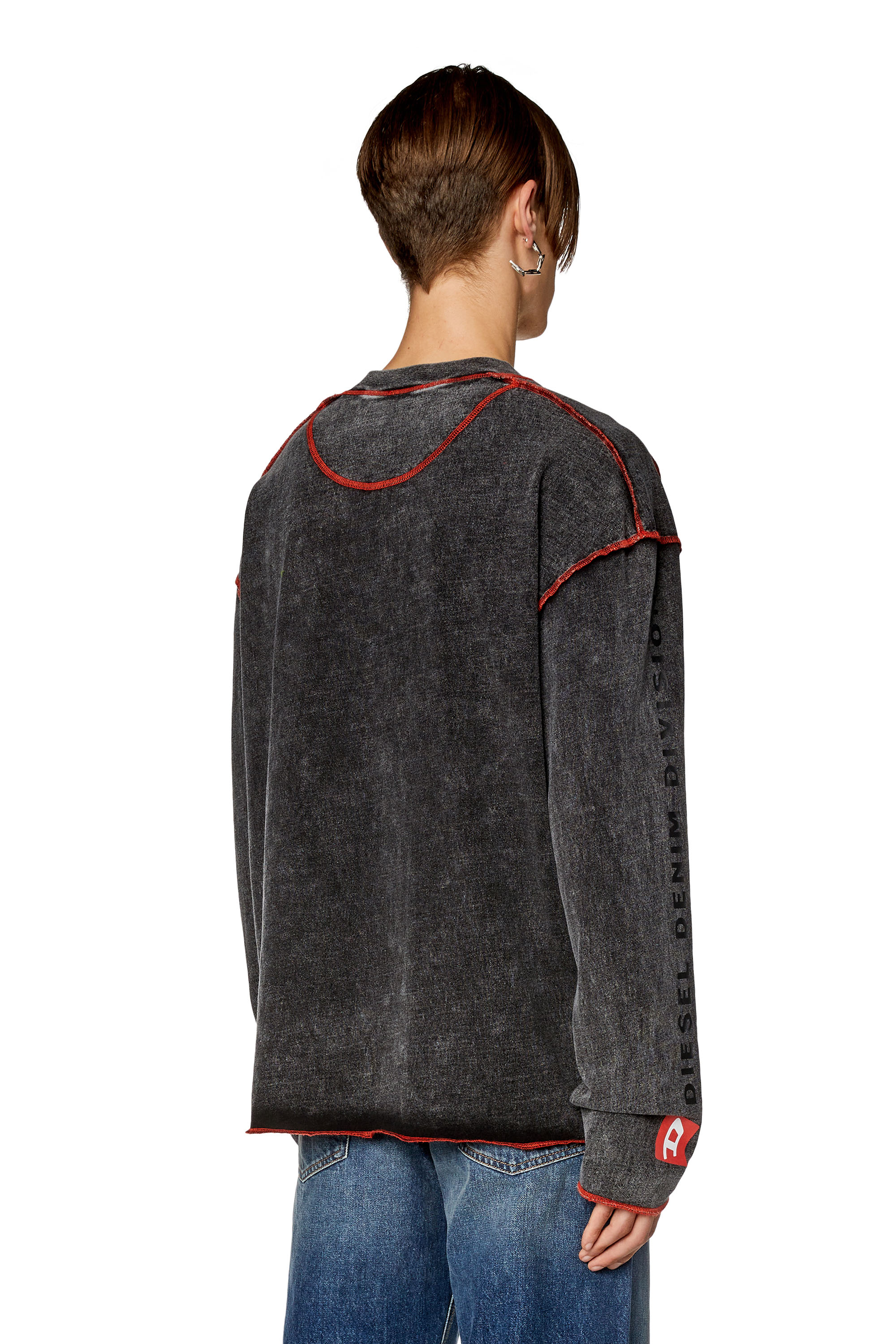 Diesel - T-WEEK-LS, Gris oscuro - Image 4