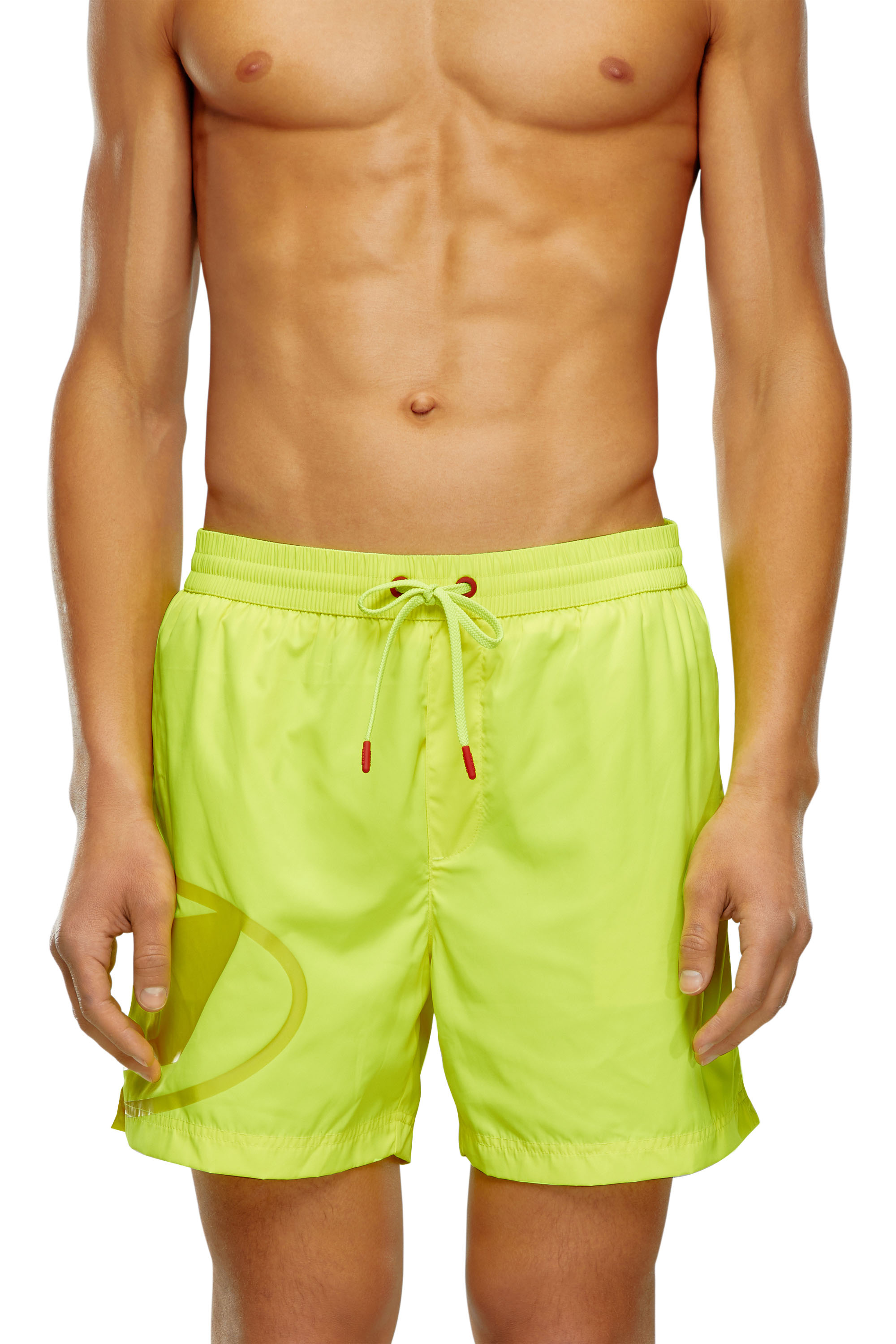 Diesel - BMBX-RIO-41, Man Swim shorts with shiny Oval D logo in Yellow - Image 2