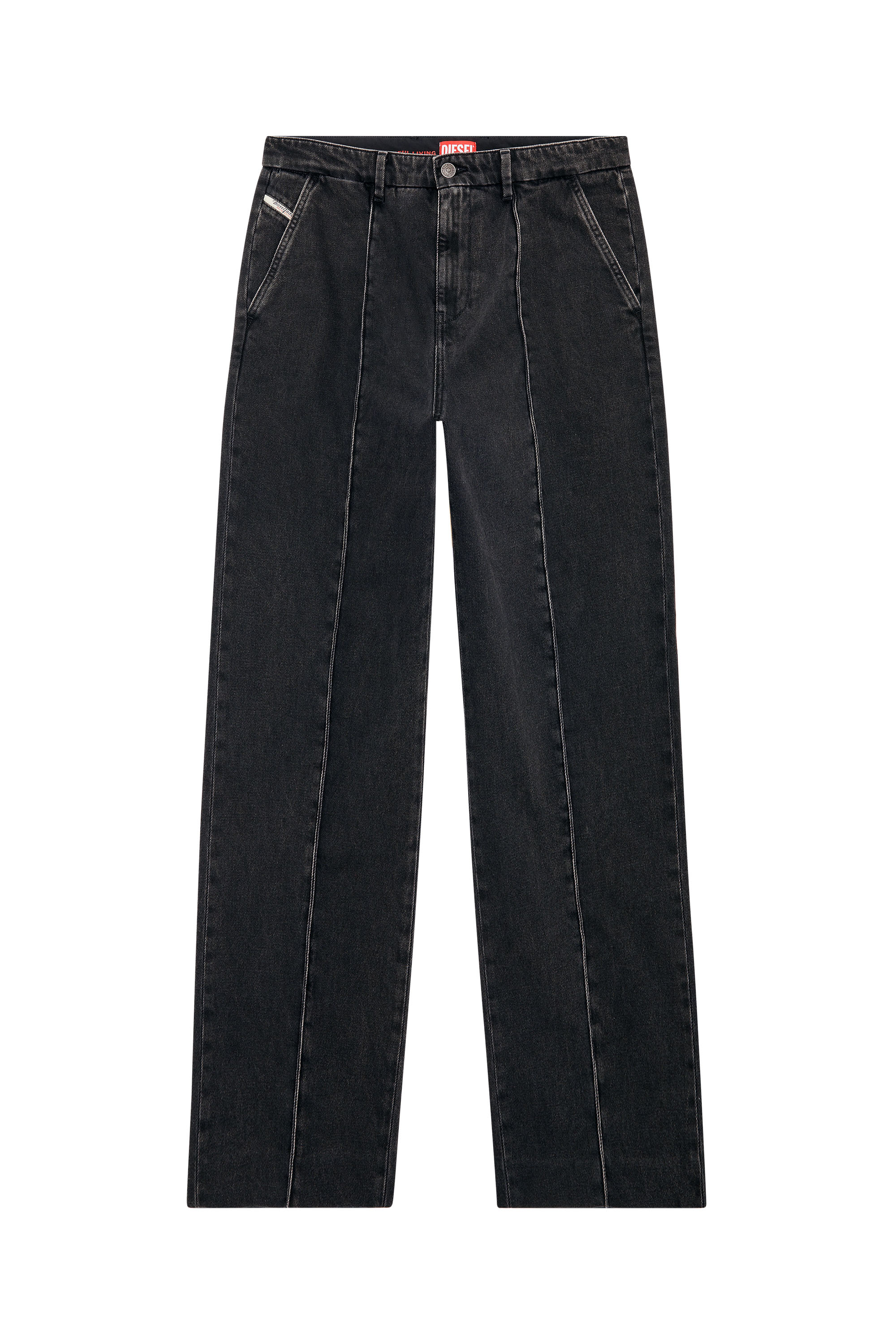 Diesel - Straight Jeans D-Chino-Work 09B88, Negro/Gris oscuro - Image 5