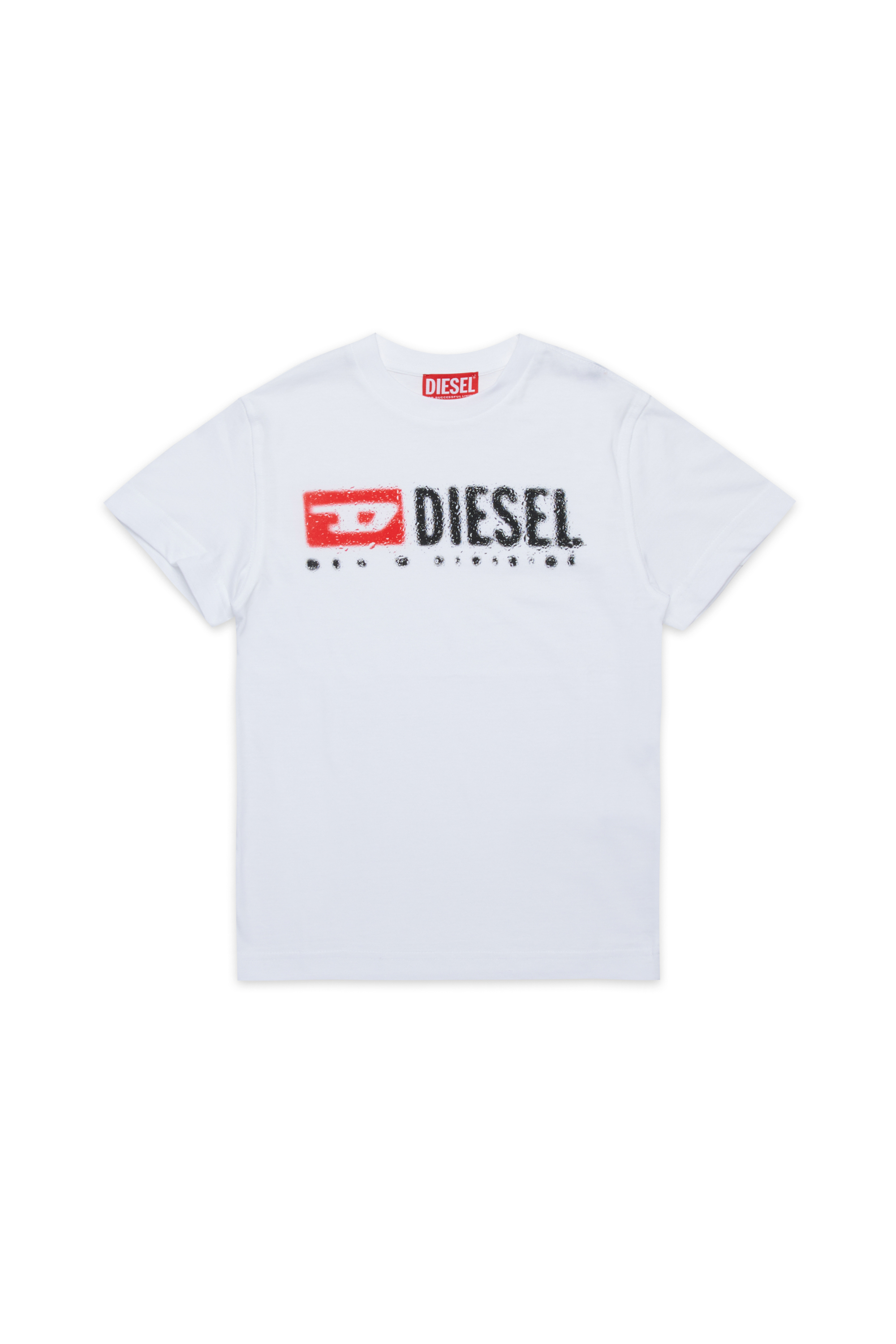 Diesel - TADJUSTK14, Camiseta de algodón con logo estampado Hombre in Blanco - 1