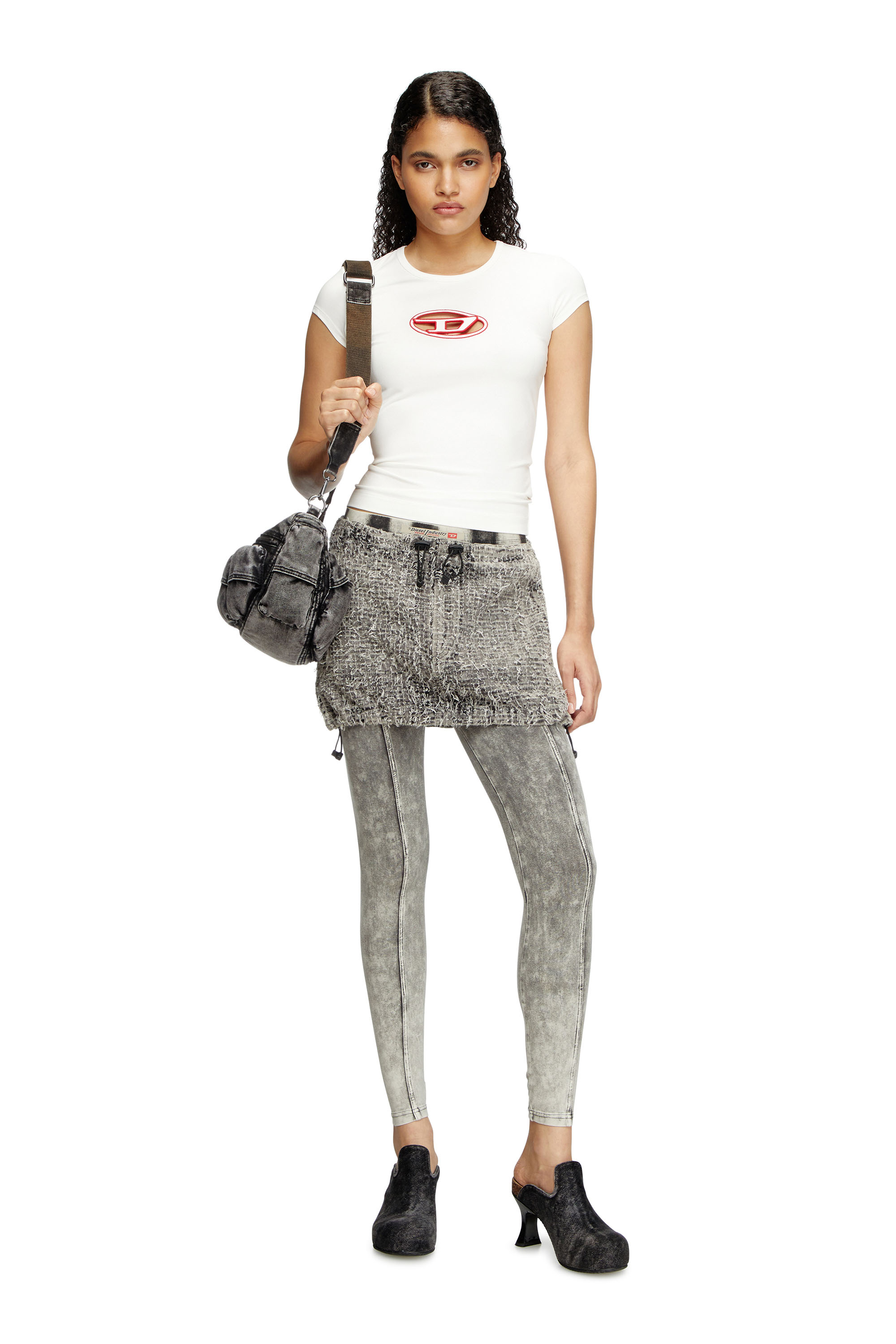 Diesel - T-ANGIE, Camiseta con logotipo cucú Mujer in Multicolor - 1