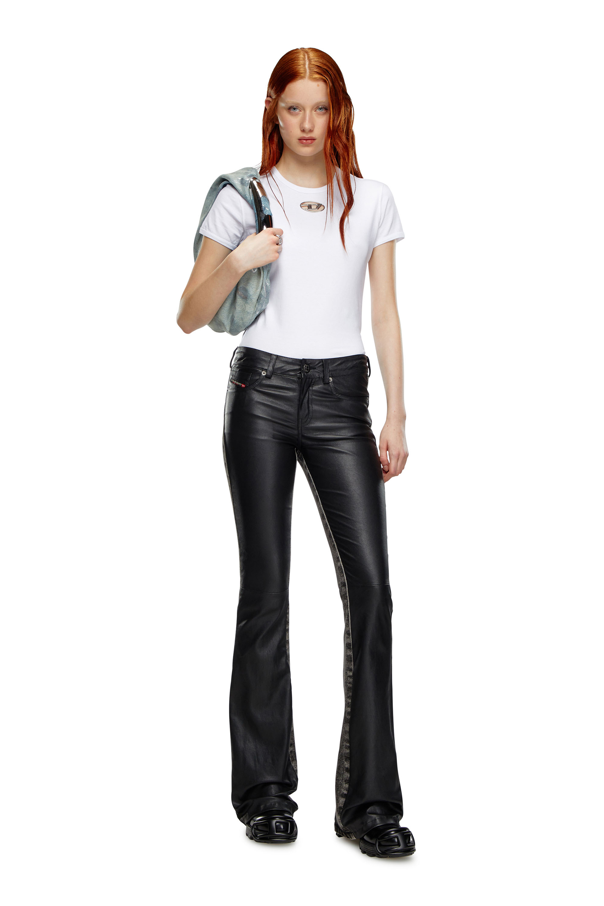 Diesel - T-UNCUTIE-LONG-OD, Camiseta con Oval D moldeado por inyecci&oacute;n Mujer in Blanco - 1