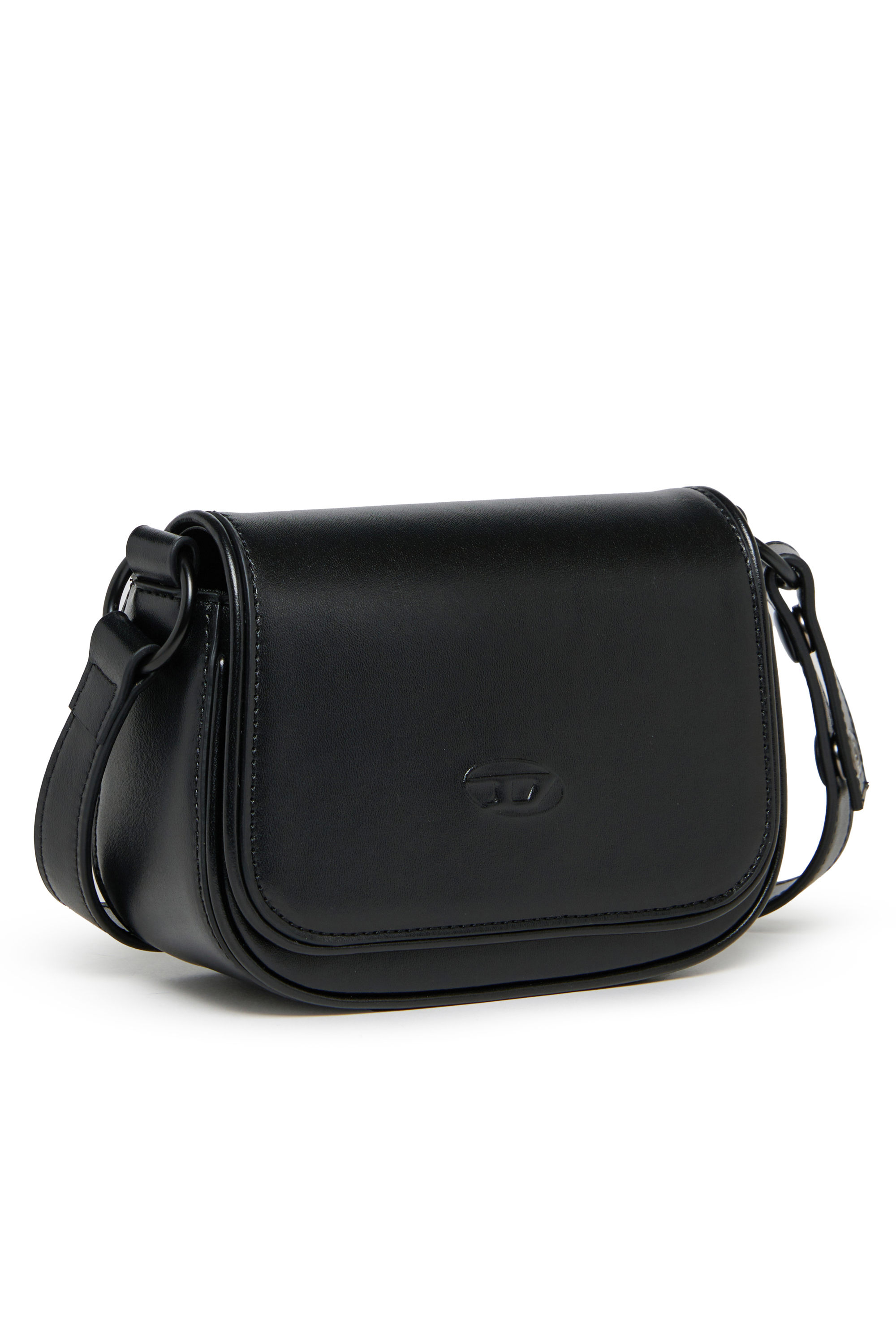 Diesel - WIRT, WIRT - Bolso bandolera con logo Oval D repujado Mujer in Negro - 3