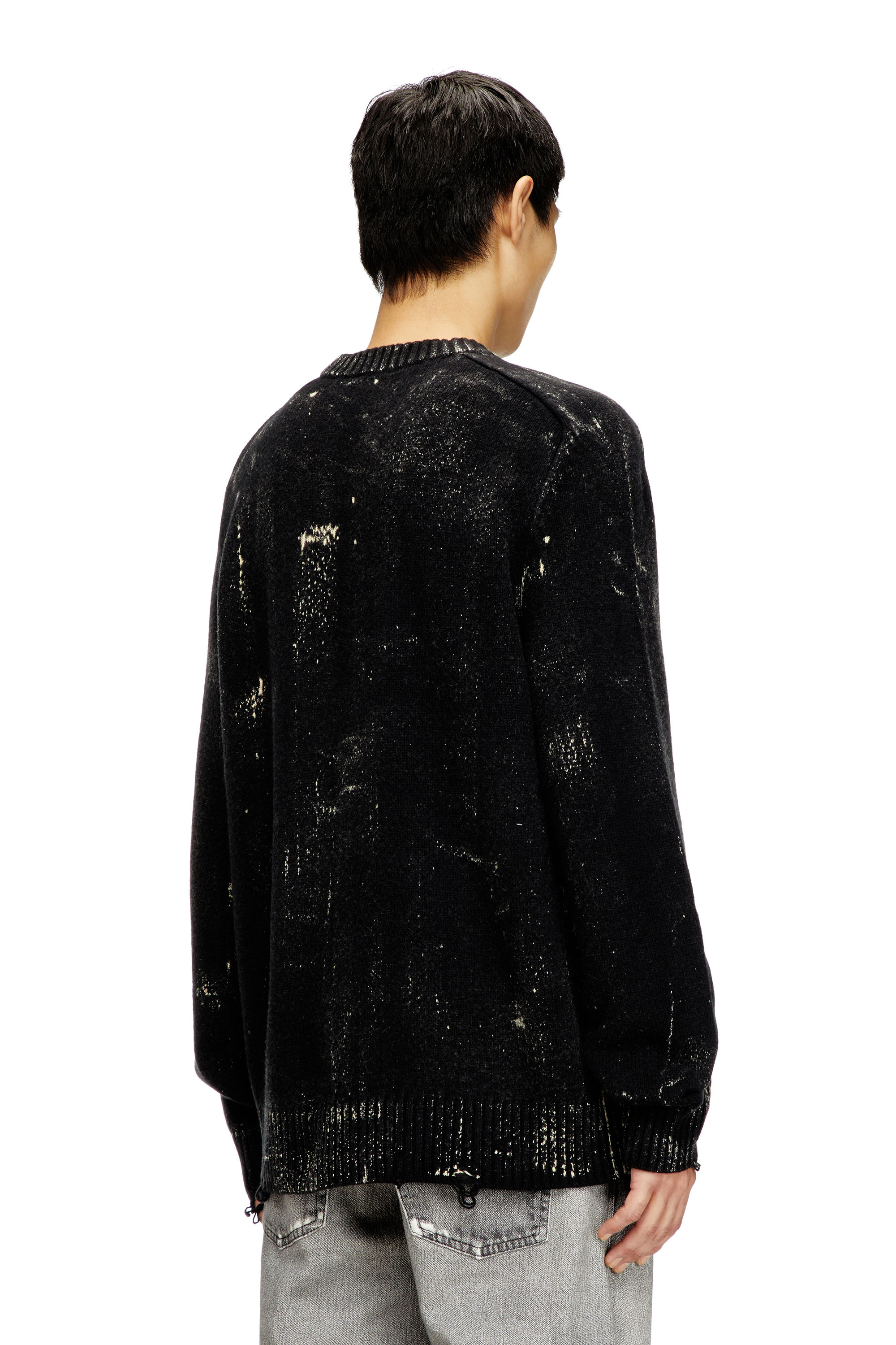 Diesel - K-MAXENSE, Jersey desgastado en mezcla de lana Hombre in ToBeDefined - 4