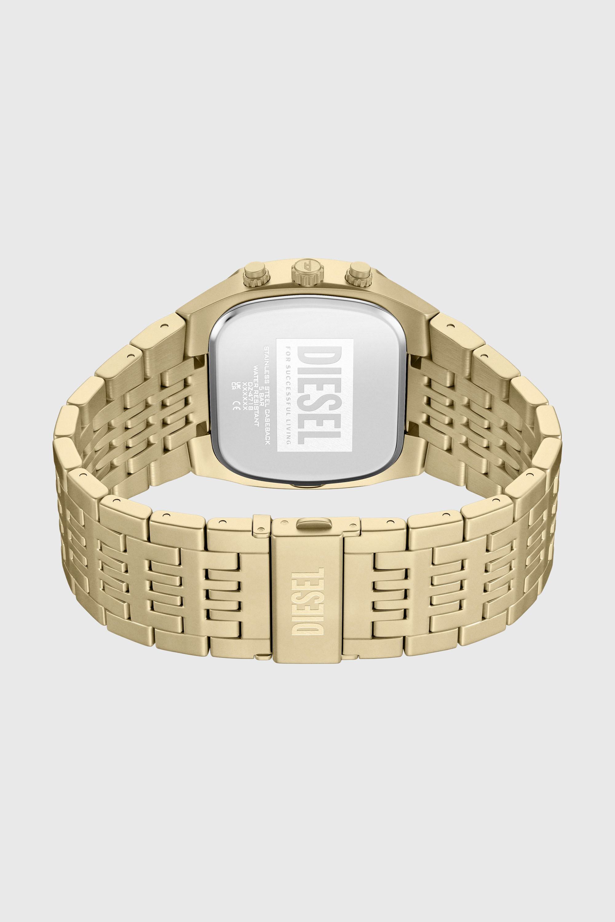 Diesel - DZ4718 WATCH, Reloj Spiked Cushion de acero inoxidable tono dorado Hombre in Dorado - 5