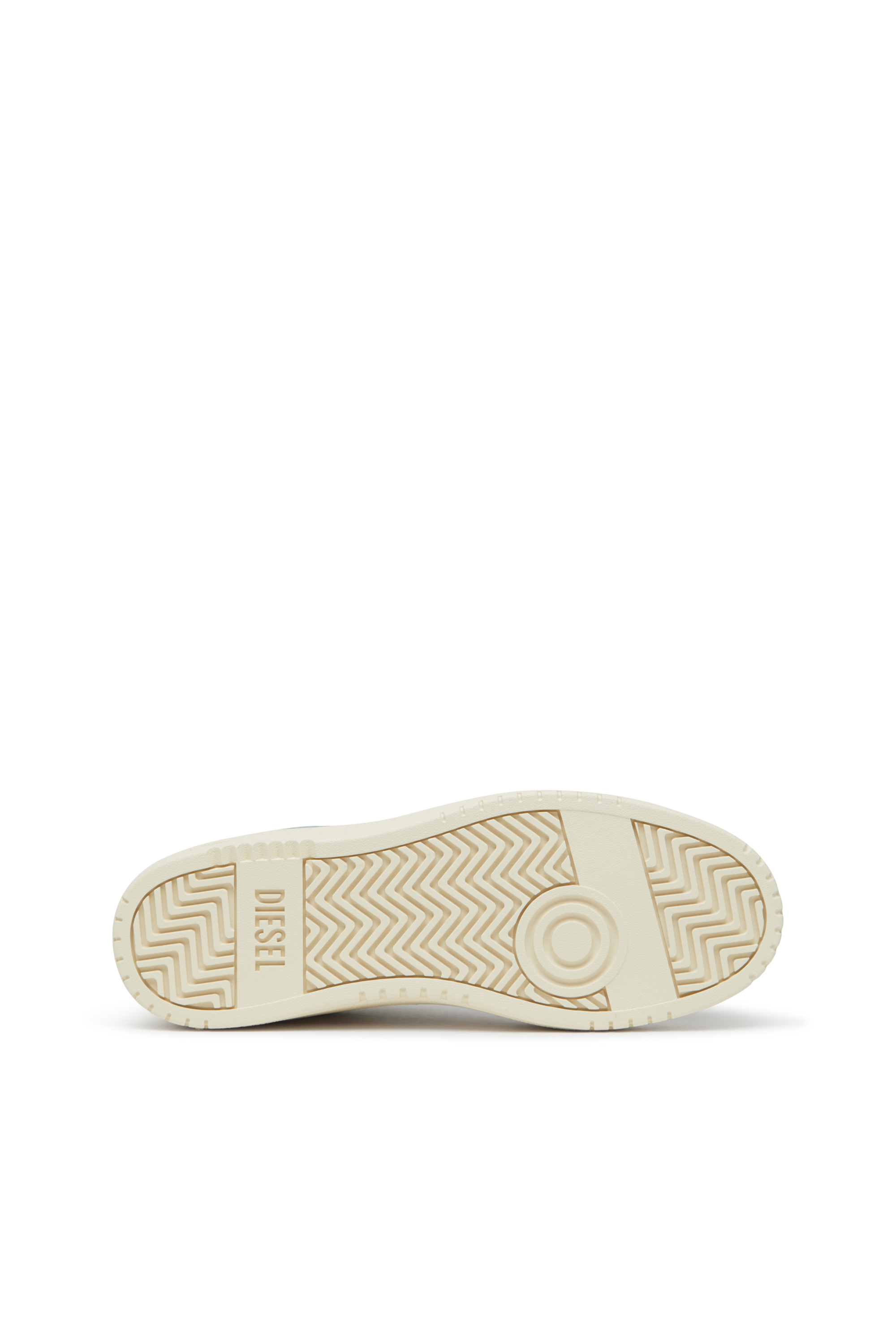 Diesel - S-OVAL SKATE LOW, S-Oval Skate-Deportivas de cuero con paneles de tejido Hombre in Beige - 4