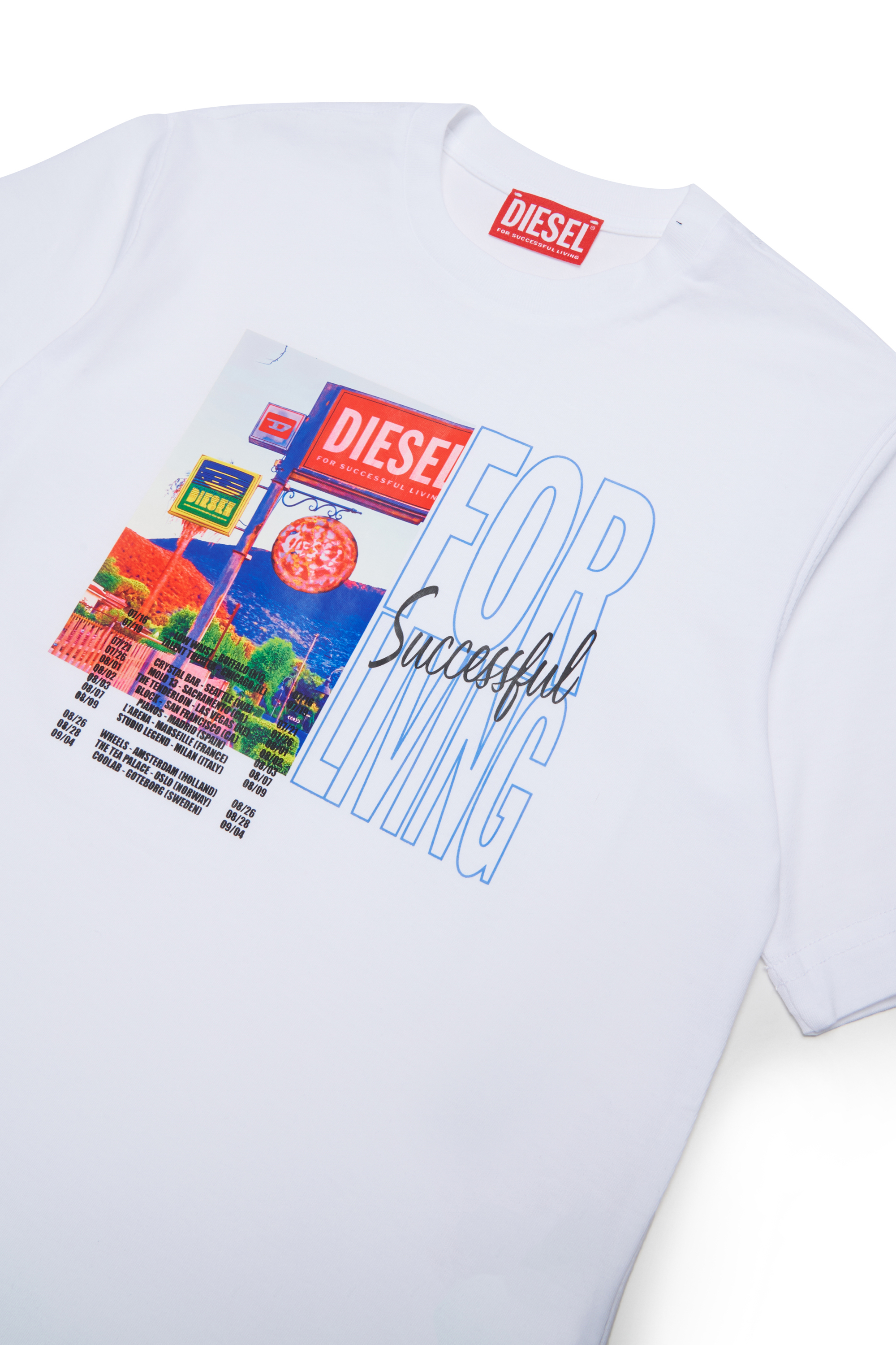 Diesel - TFOR OVER, Camiseta de algod&oacute;n con photo print Hombre in Blanco - 3