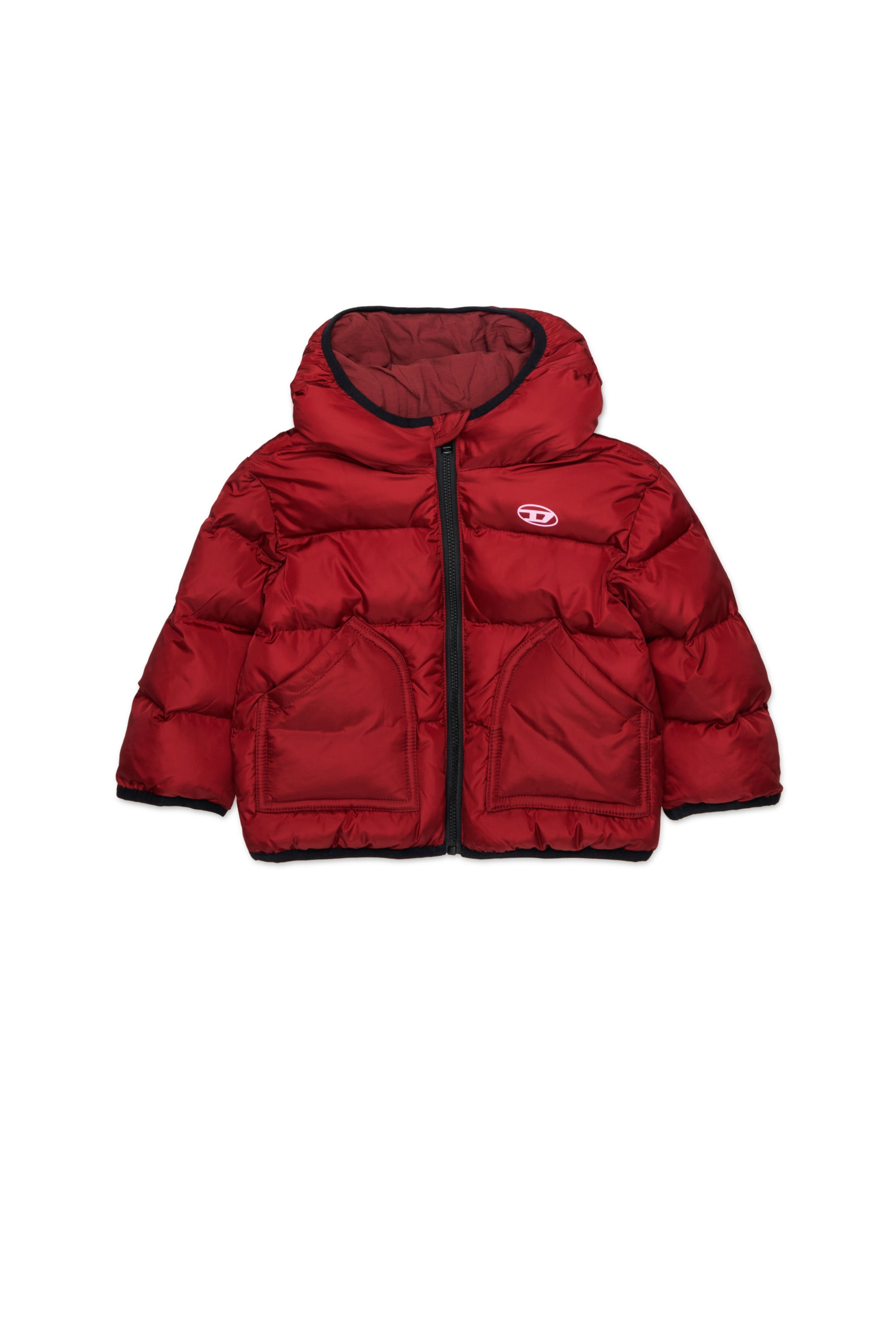 Diesel - JSIPB, Chaqueta acolchada con Logo Oval D Unisex in Rojo - 1