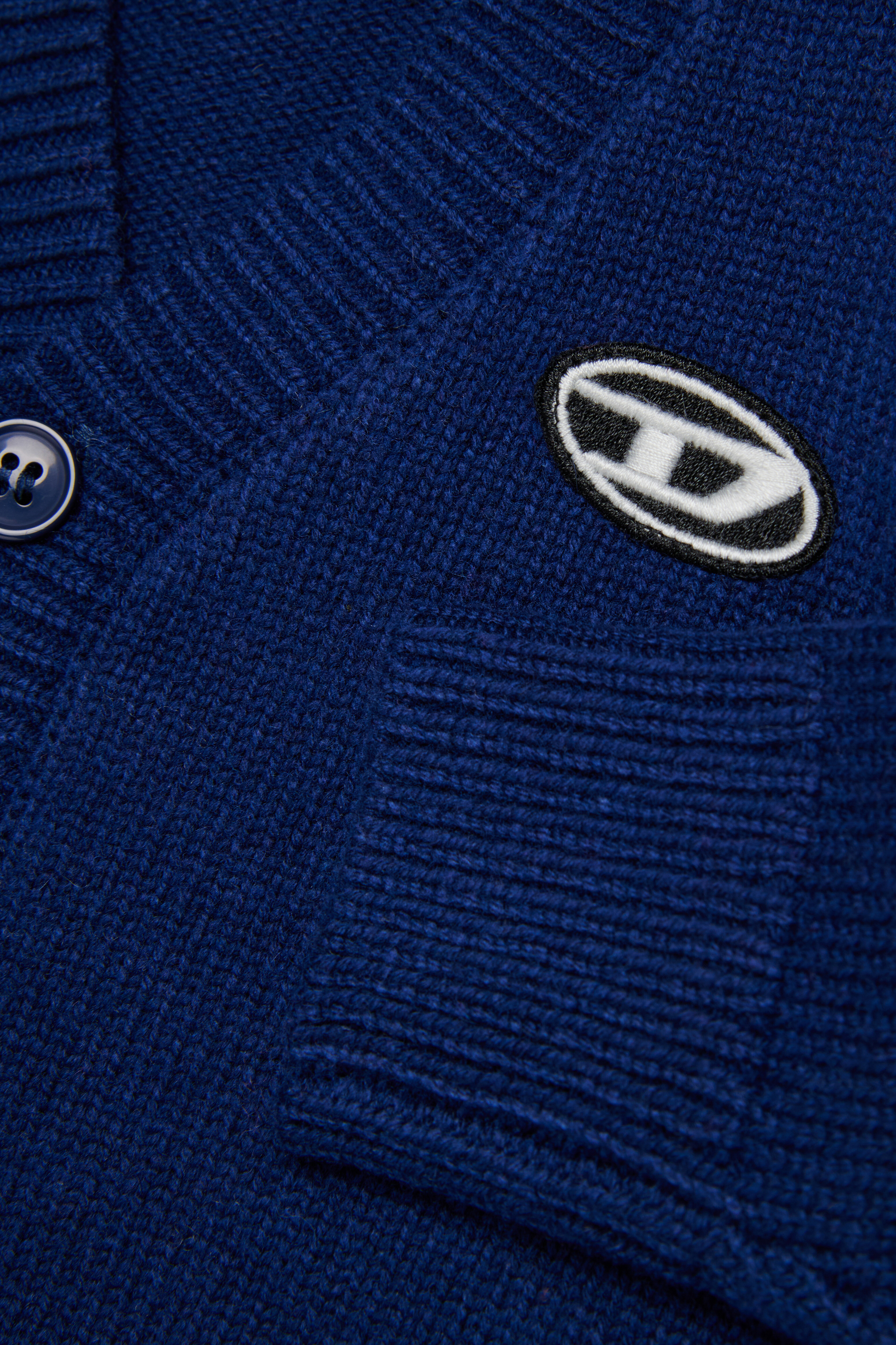 Diesel - KLONCARDIGANB, Cardigan de mezcla de lana Unisex in Azul marino - 4