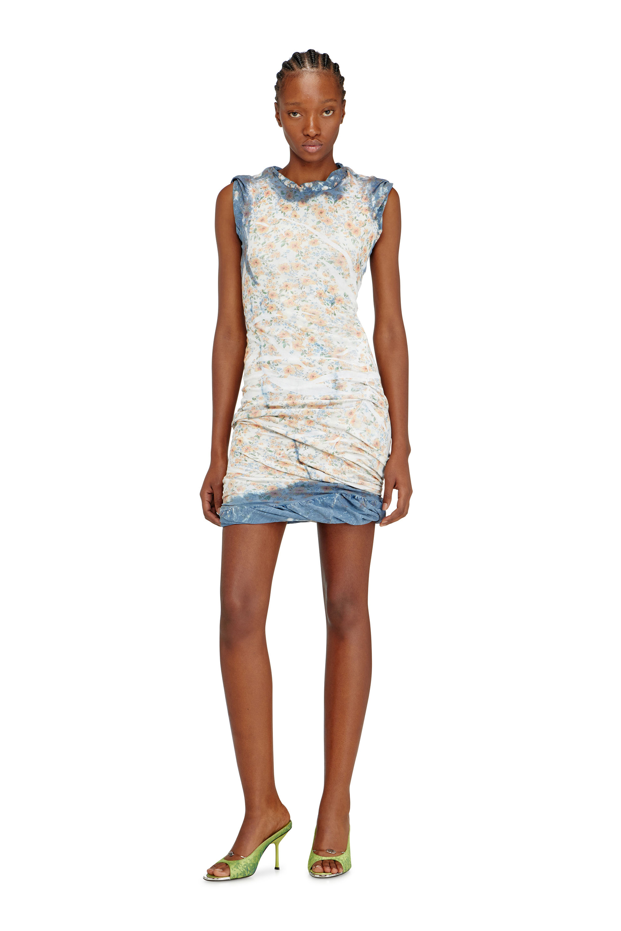 Diesel - D-AYANA, Vestido corto de capas con efecto de rayos X floral Mujer in ToBeDefined - 3