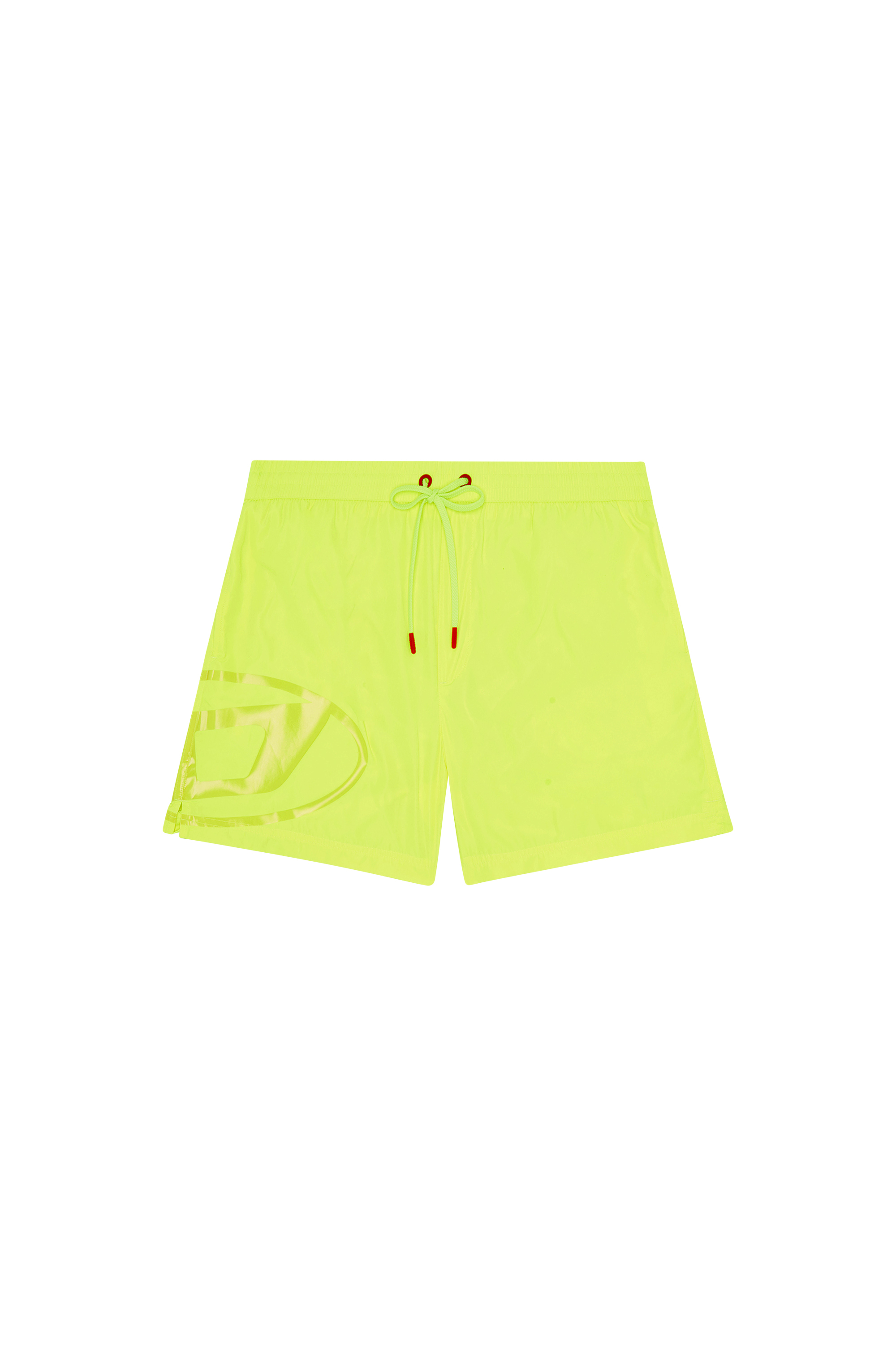 Diesel - BMBX-RIO-41, Man Swim shorts with shiny Oval D logo in Yellow - Image 4