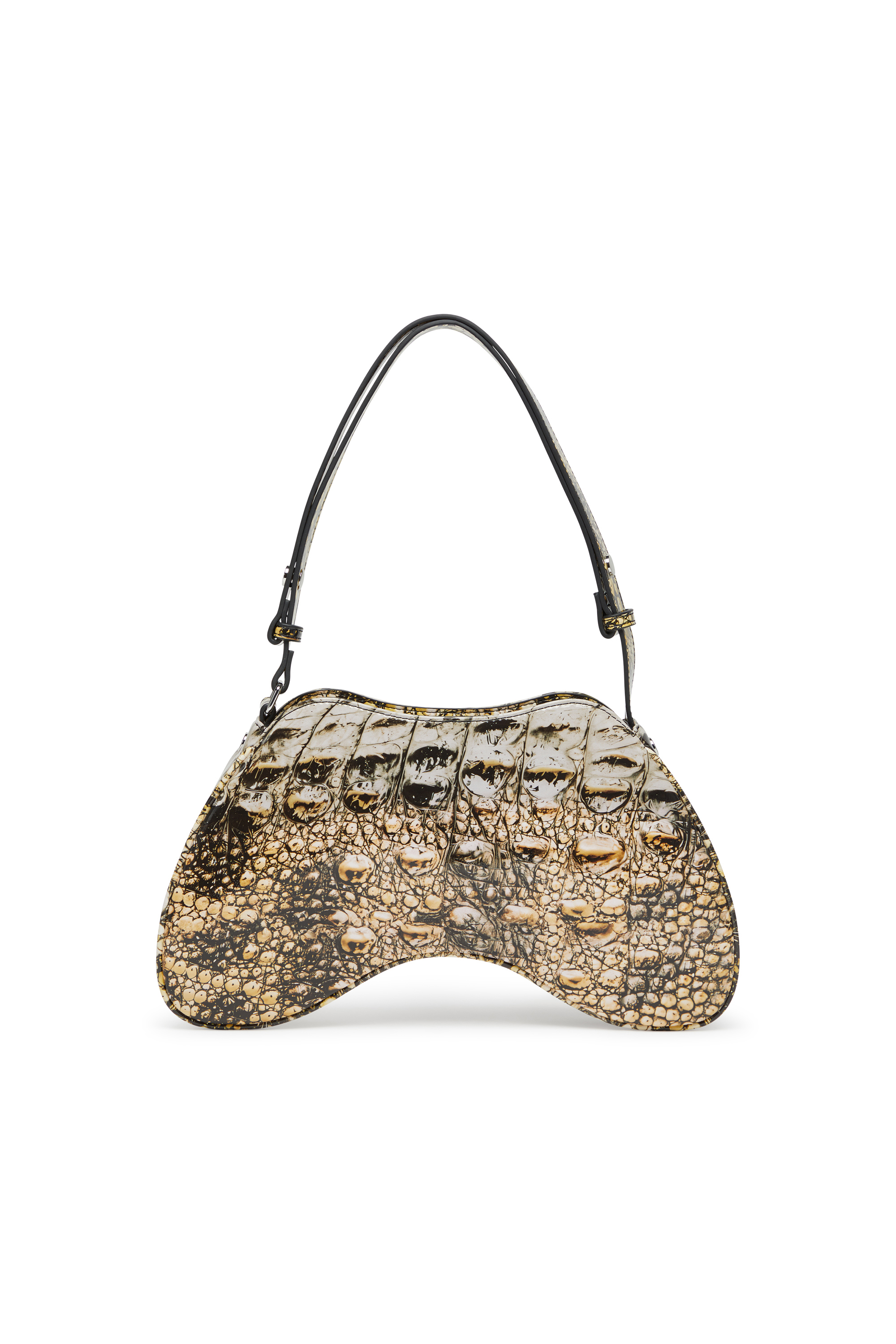 Diesel - PLAY SHOULDER, Play-Bolso de hombro brillante Mujer in Amarillo - 2