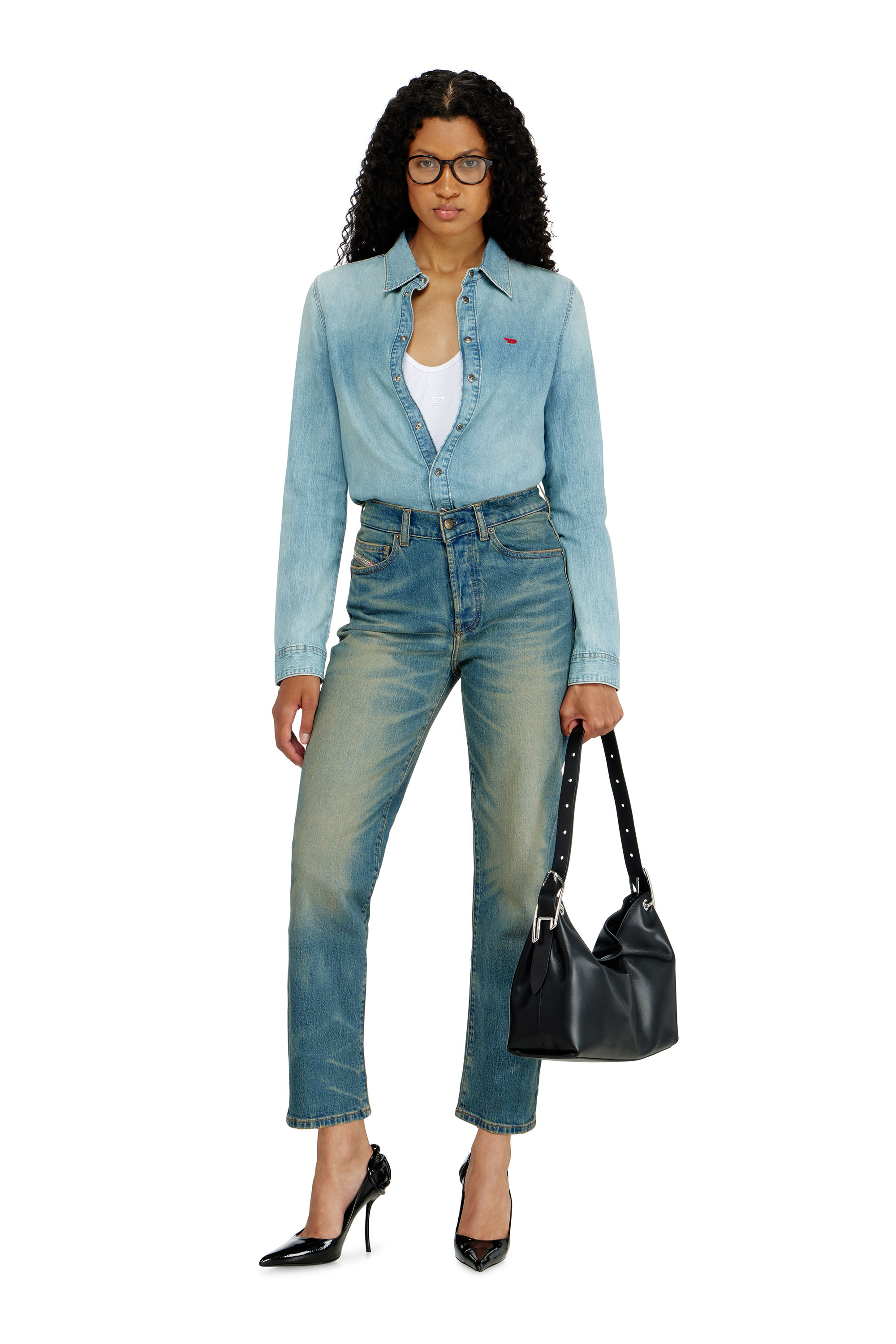 Diesel - Regular Jeans 1981 D-Went 0KBBP Mujer, Azul medio - 1