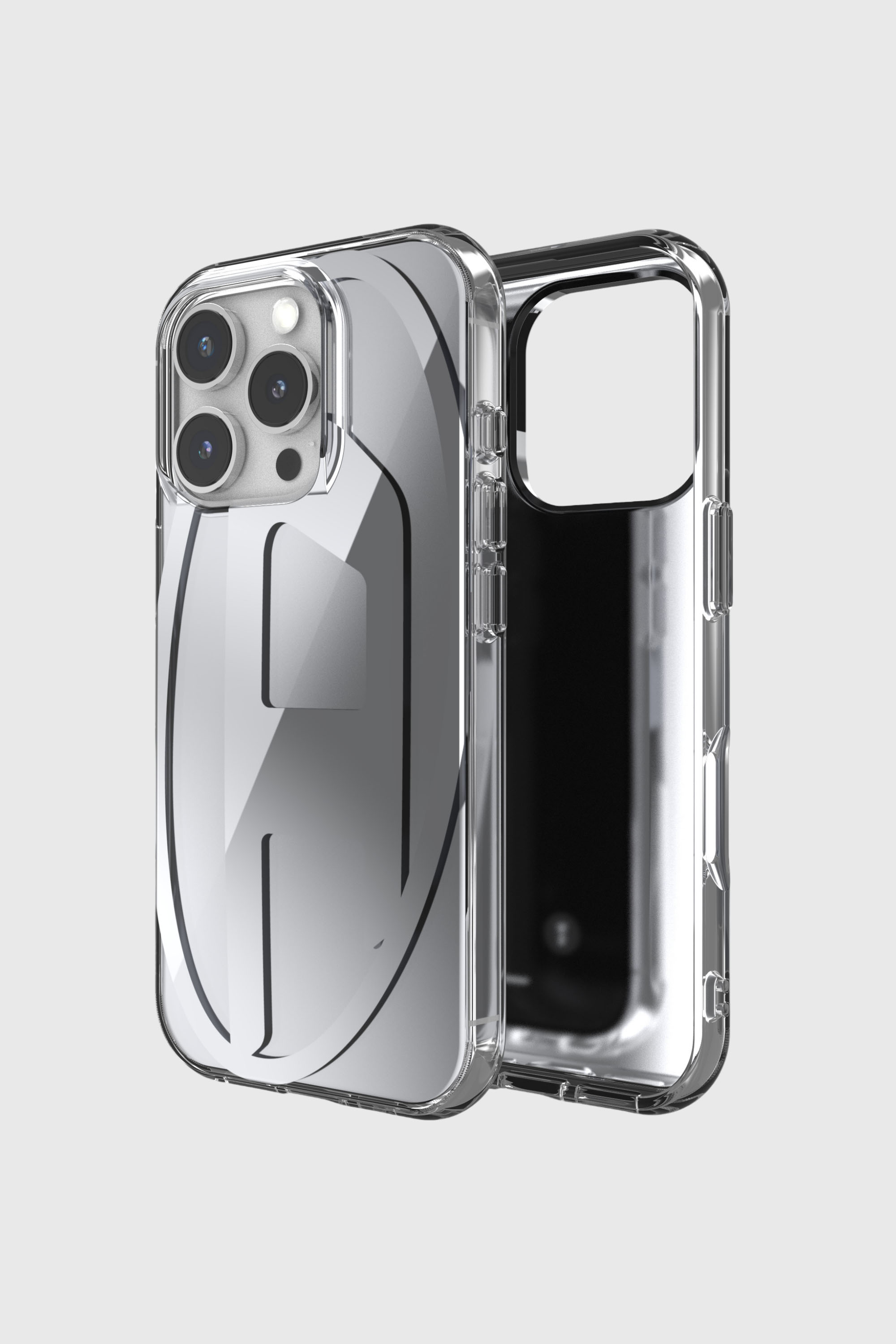 Diesel - 60160 AOP CASE, iP 16 Pro Oval D Unisex in Gris - 1
